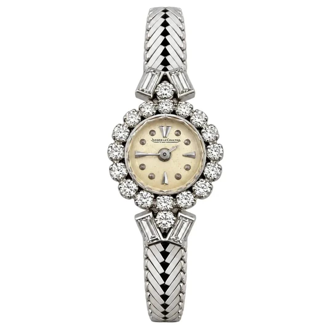 JAEGE-LECOULTRE watch in white gold and diamonds