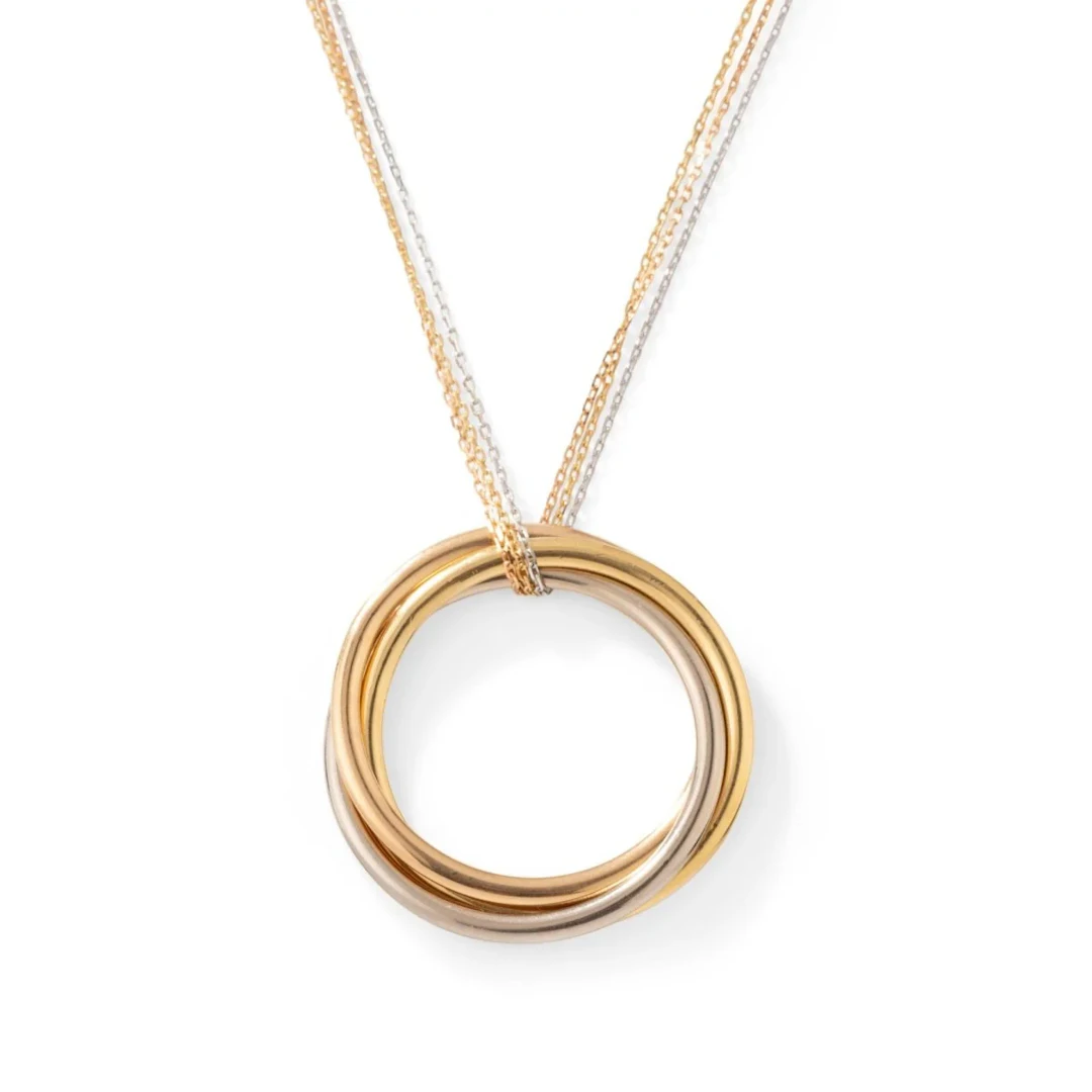 CARTIER "Trinity" pendant necklace in yellow gold, white gold and rose gold