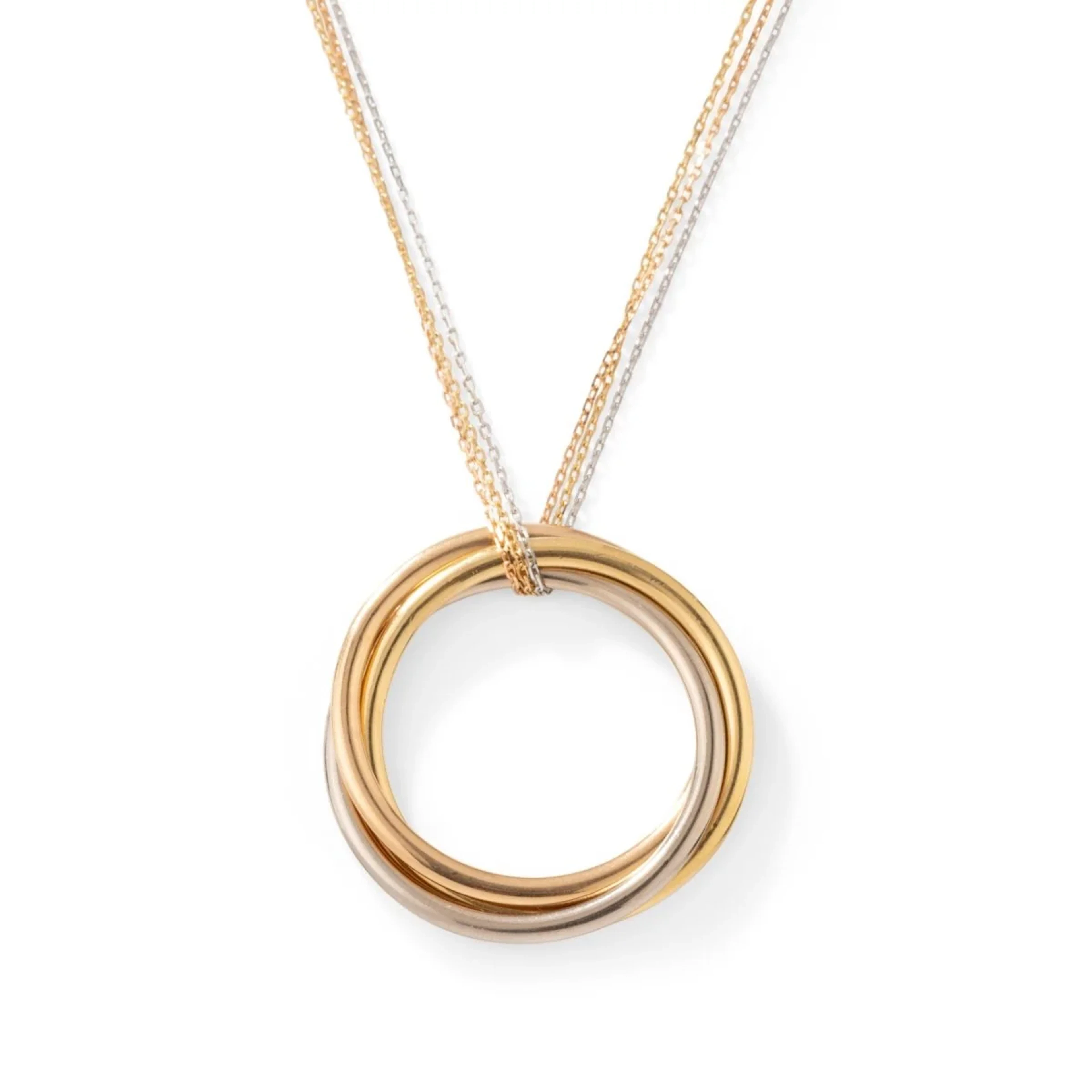 CARTIER "Trinity" pendant necklace in yellow gold, white gold and rose gold