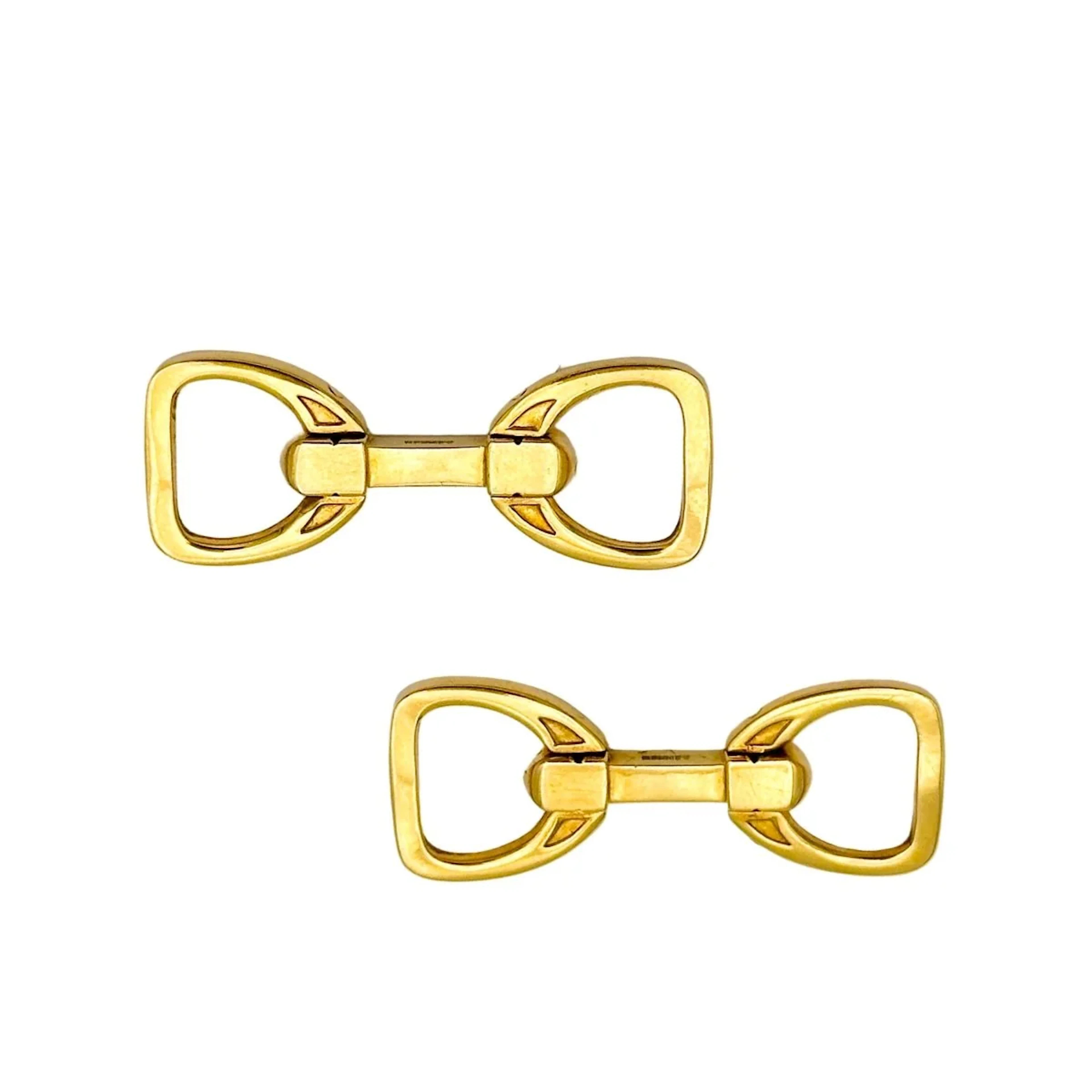 HERMÈS "Stirrup" cufflinks in yellow gold
