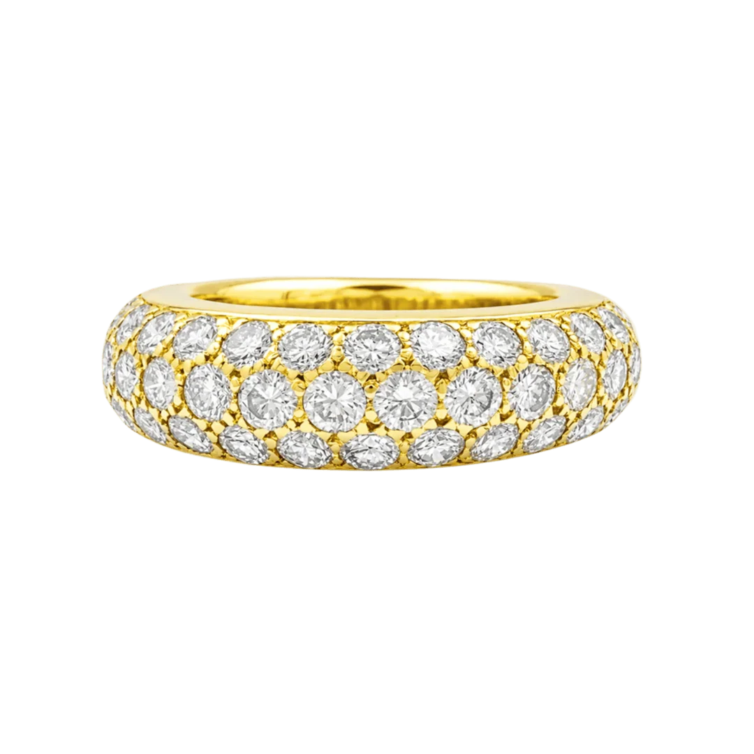 Bague Jonc CARTIER "Mimi" en or jaune et diamants