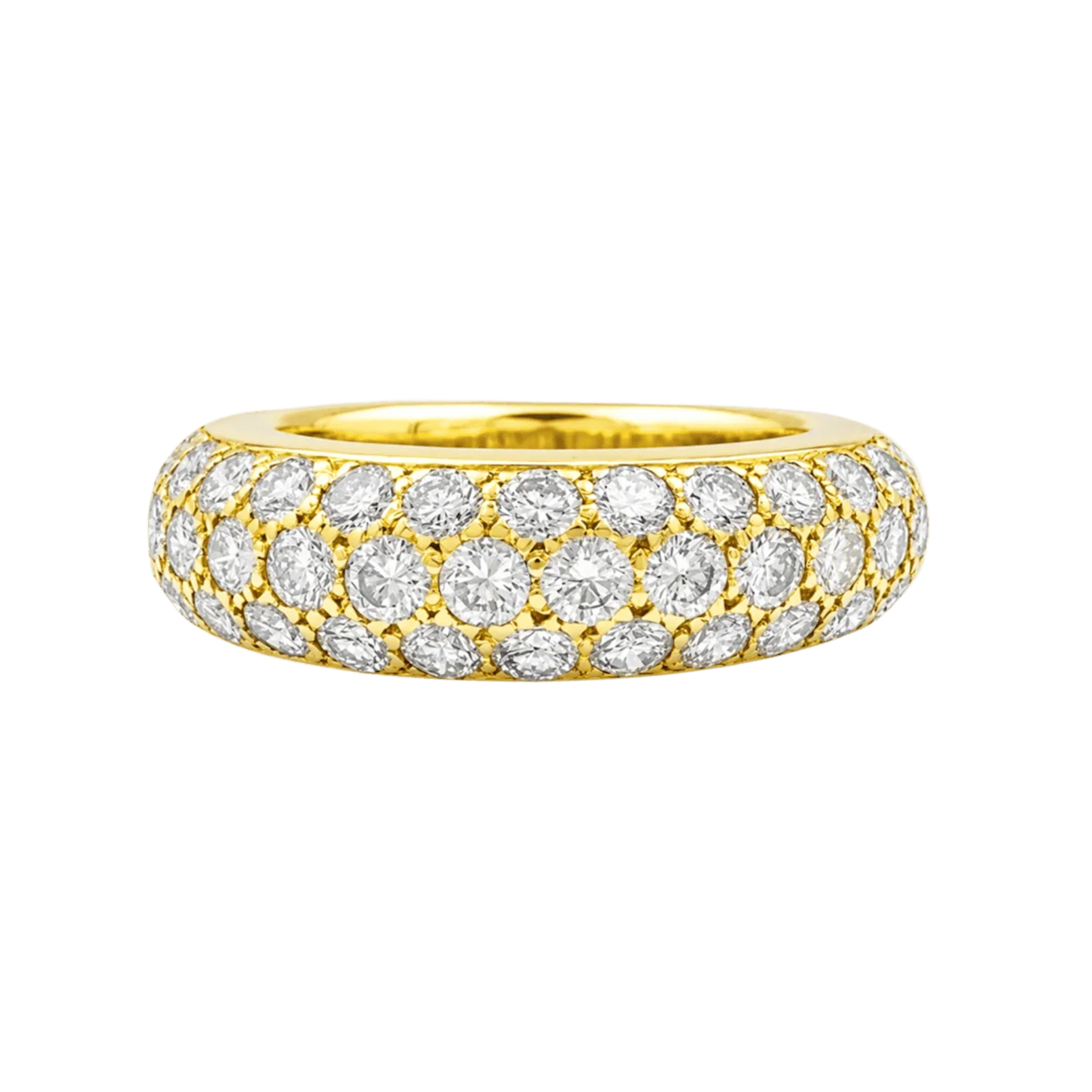 CARTIER "Mimi" Yellow Gold and Diamond Bangle Ring