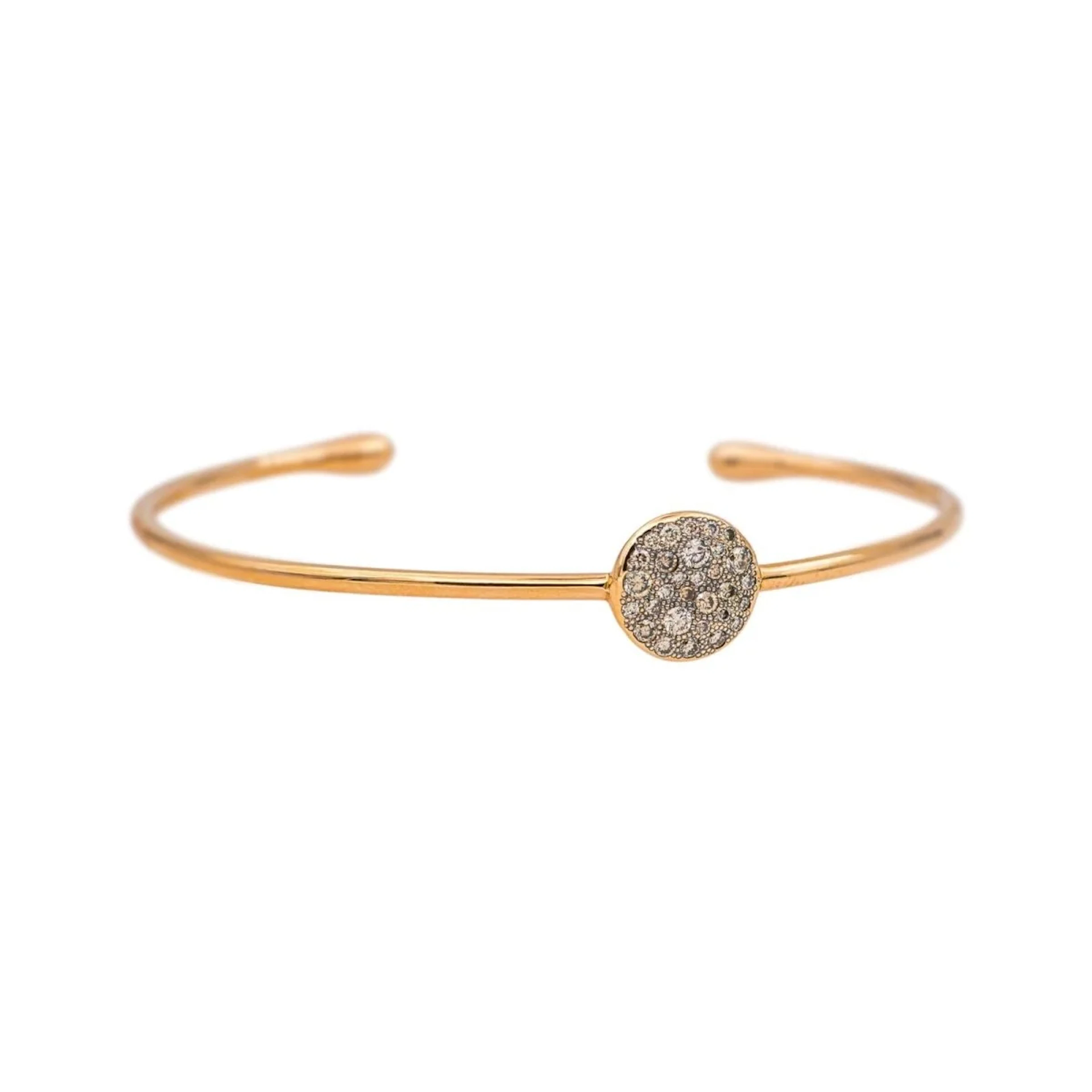 Pomellato Bracelet Half Bangle Sabbia Rose gold Brown Diamond