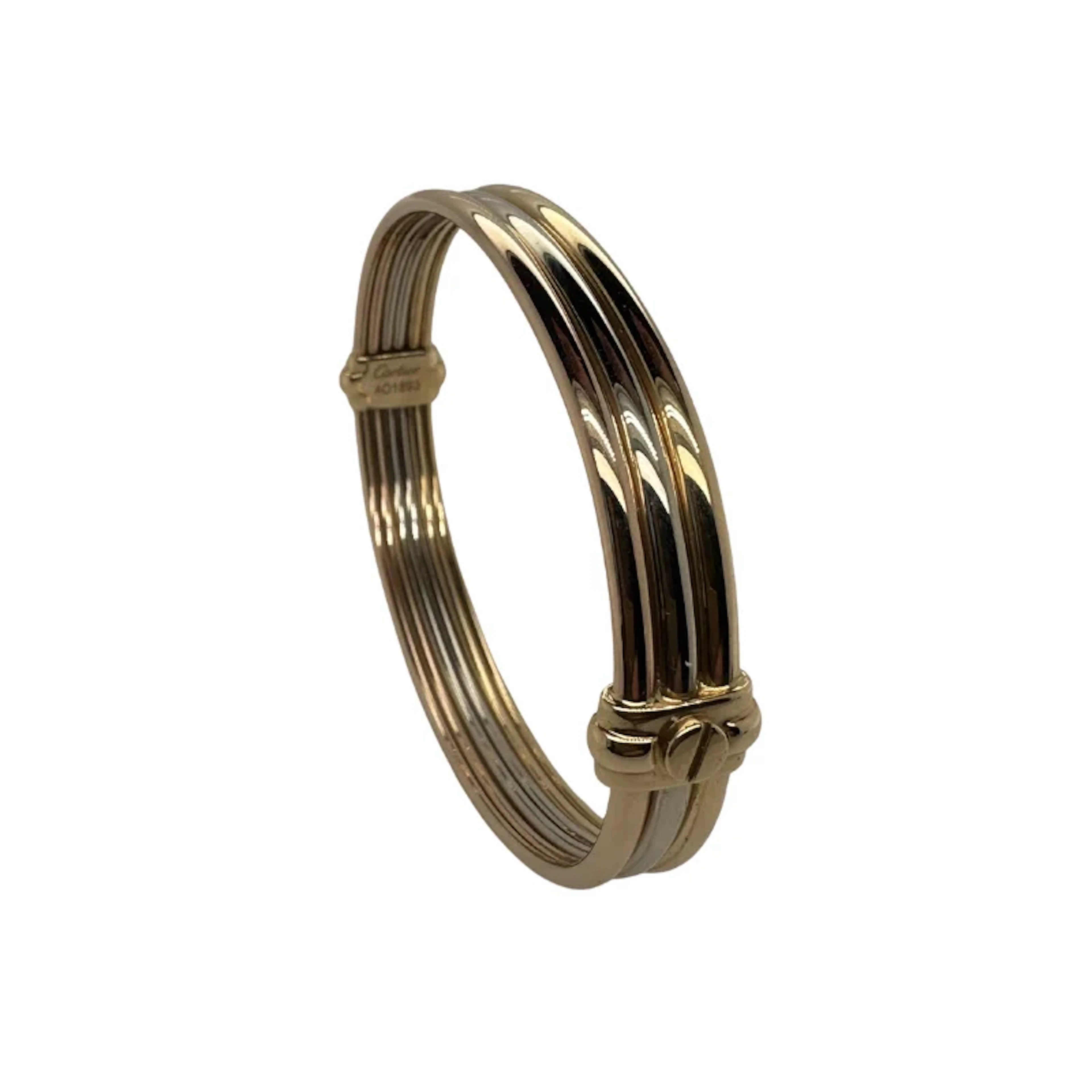 Bracelet Bangle CARTIER "Trinity" in White gold, Yellow gold and Rose gold
