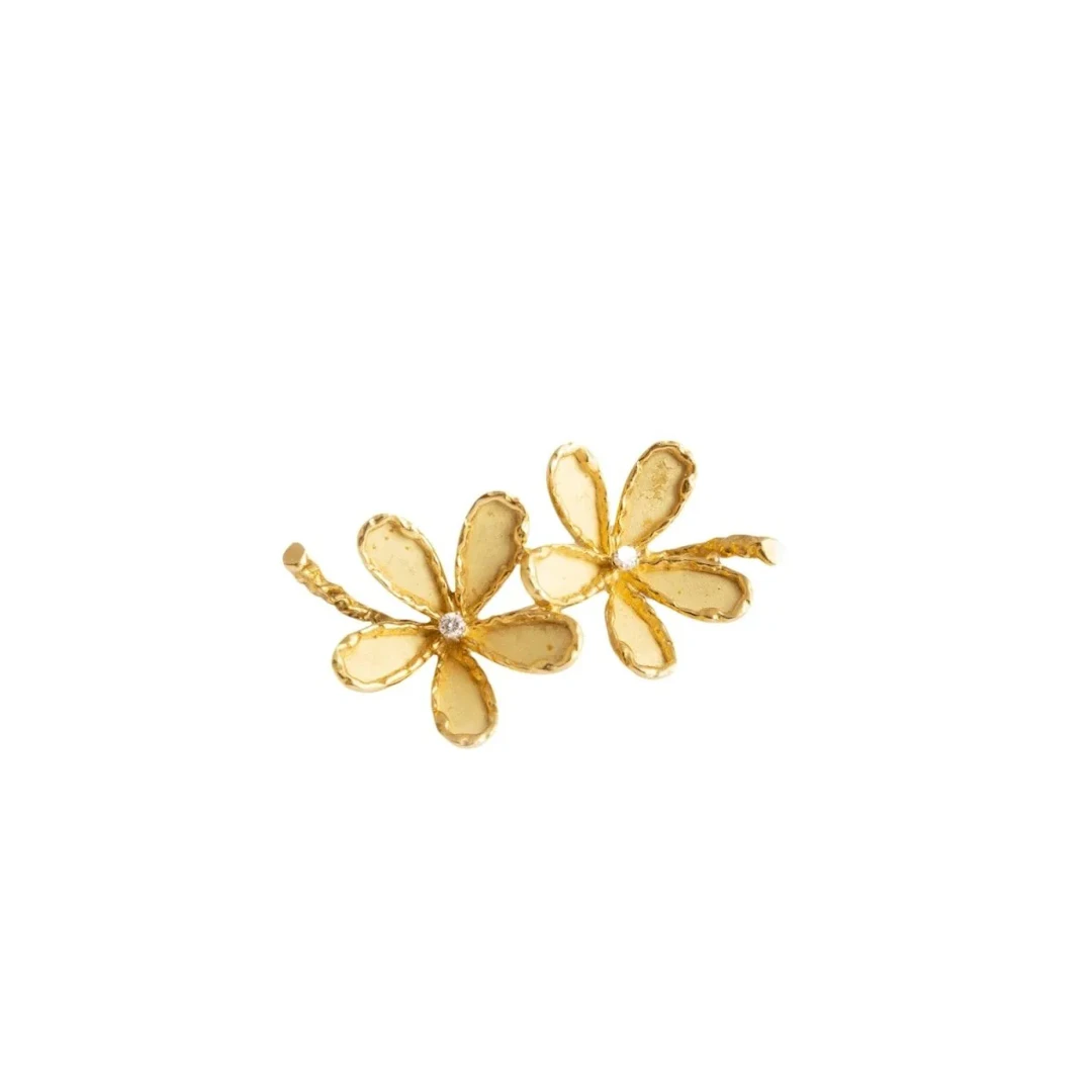 FRED brooch in yellow gold and diamonds