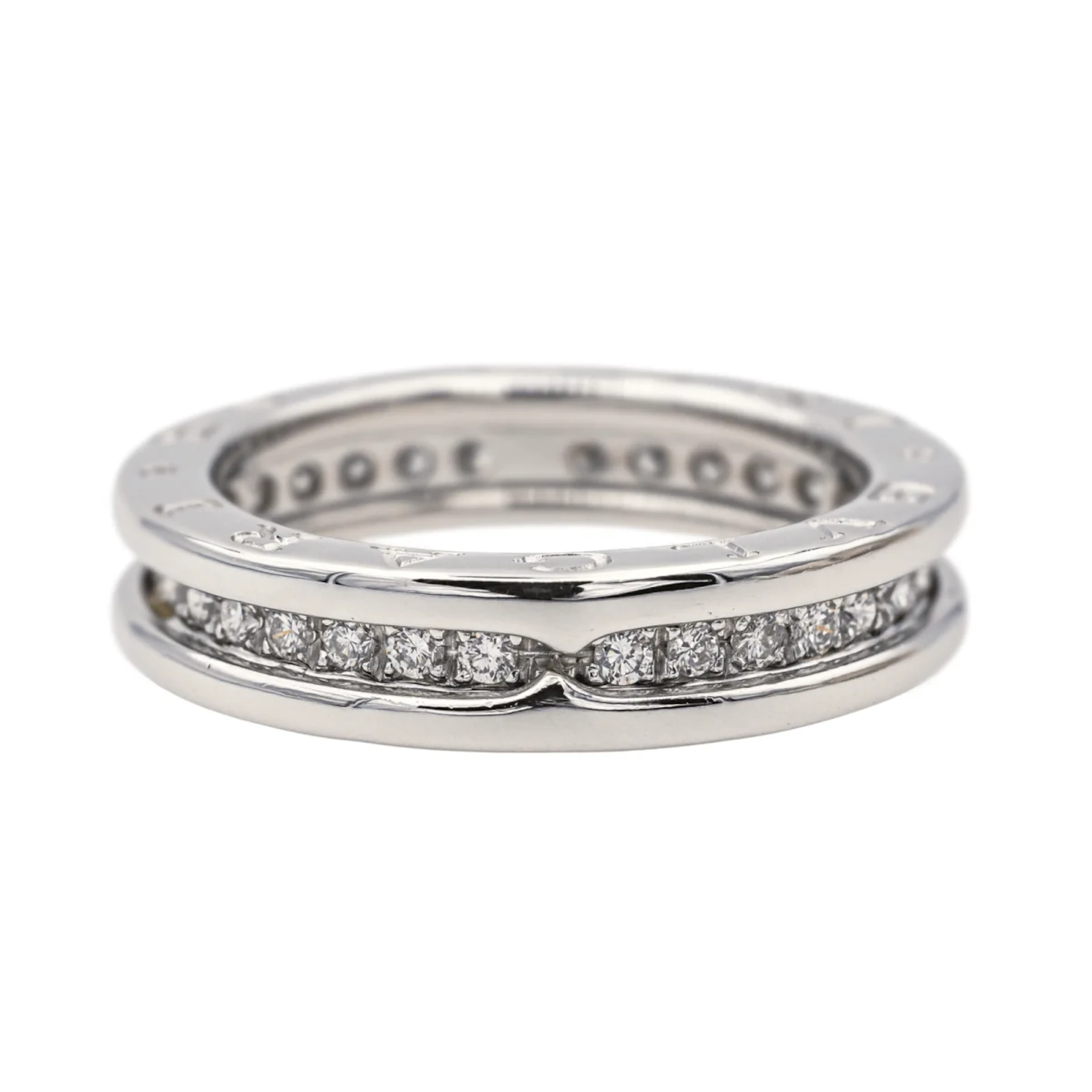 Bague BULGARI "B.Zero 1" en or blanc et diamants