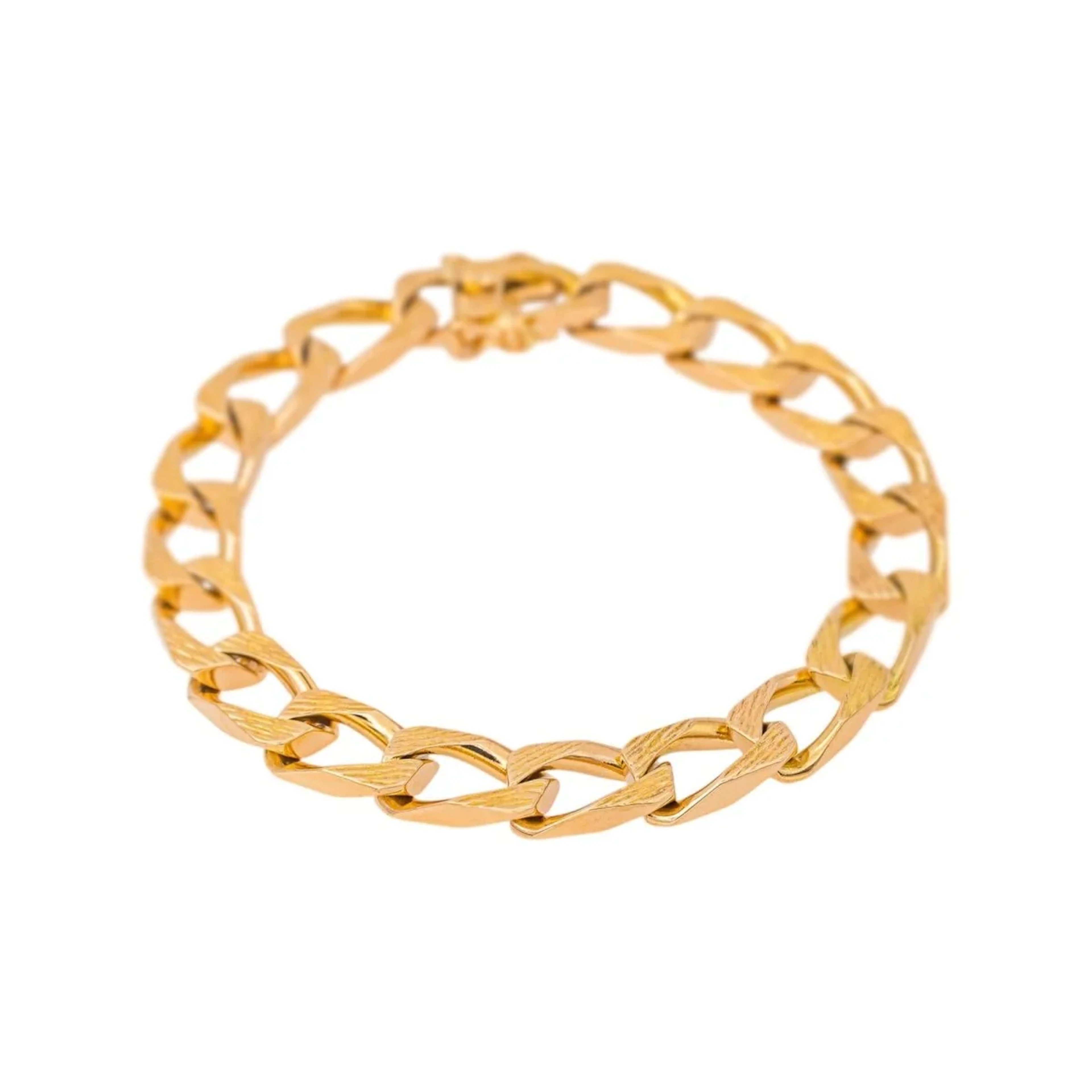 Rose gold curb chain bracelet