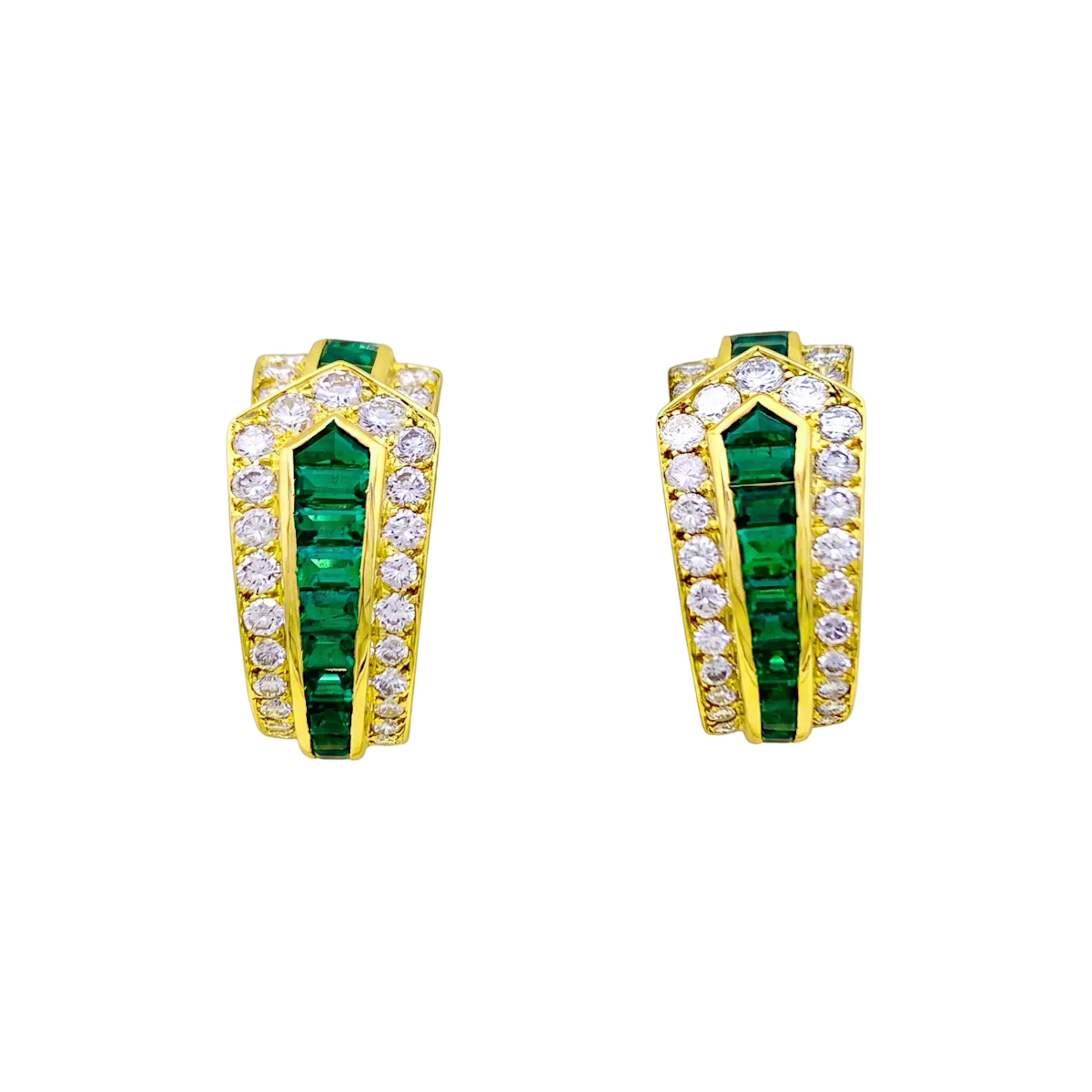Boucles d'oreilles Clips VAN CLEEF & ARPELS "Ceinture" en or jaune