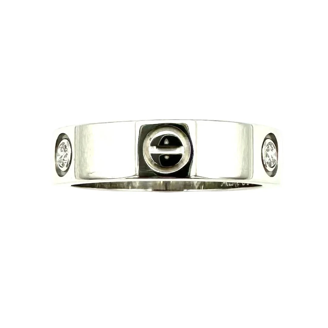 CARTIER "Love" Wedding band ring in white gold and diamonds