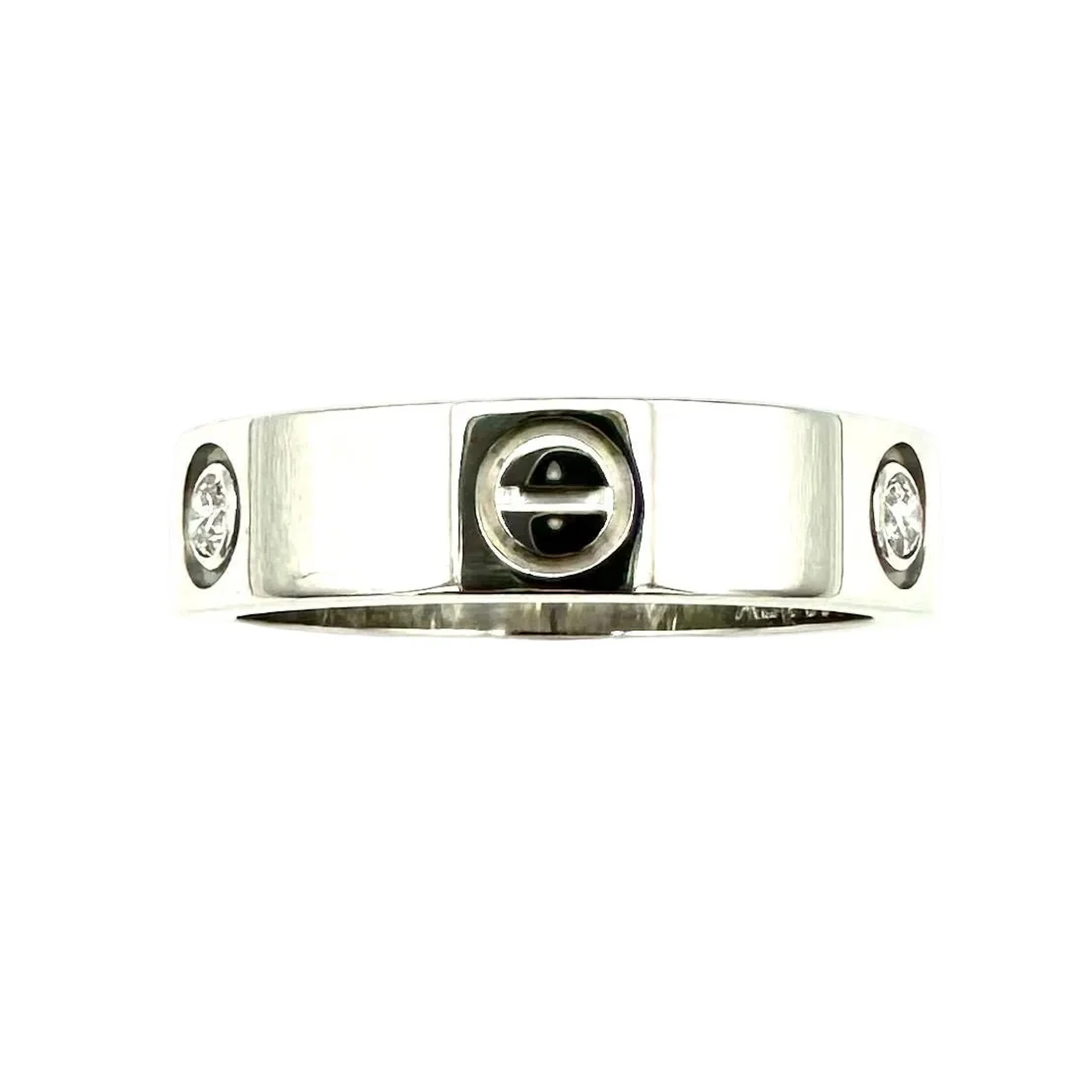CARTIER "Love" Wedding band ring in white gold and diamonds