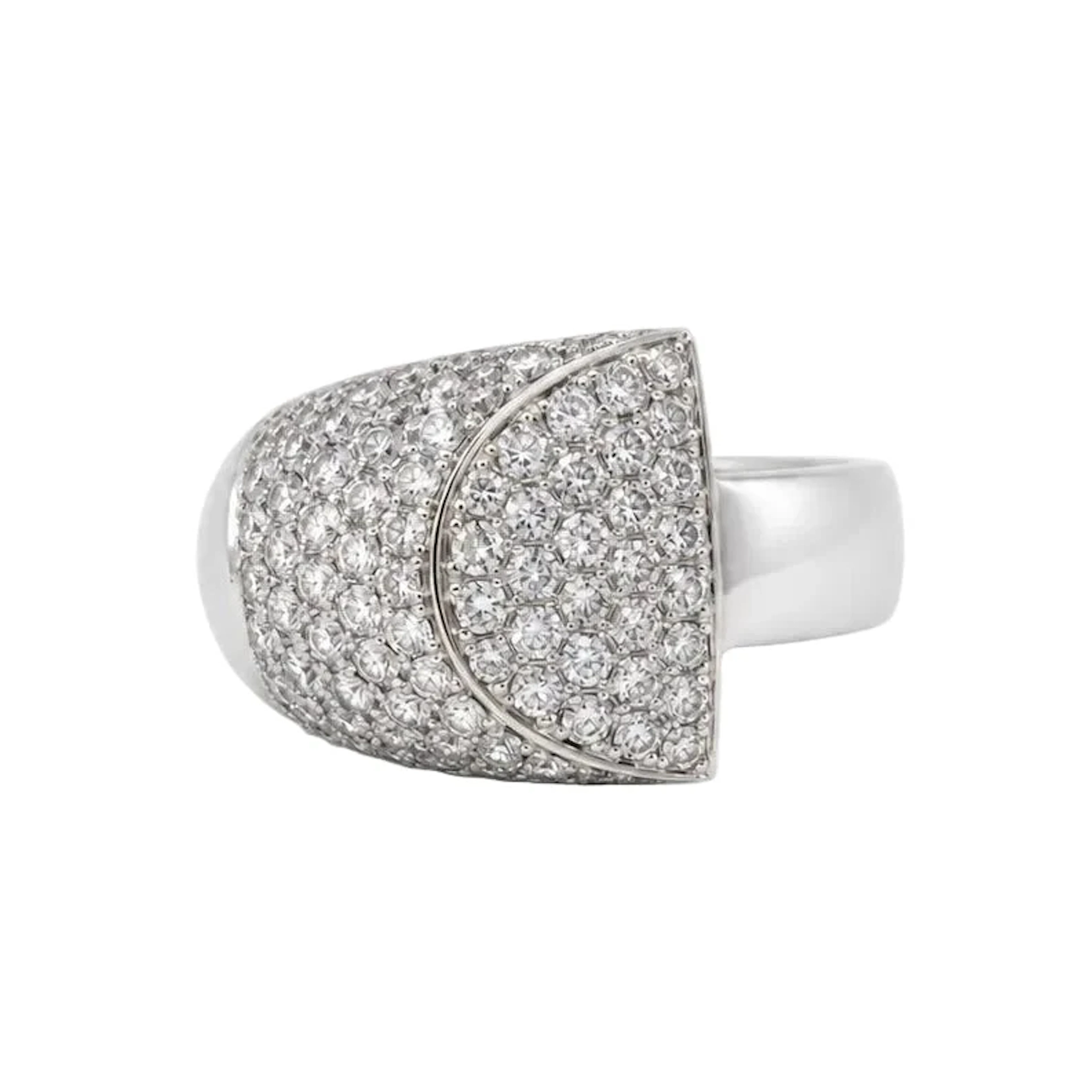 White Gold and Diamond Band Ring