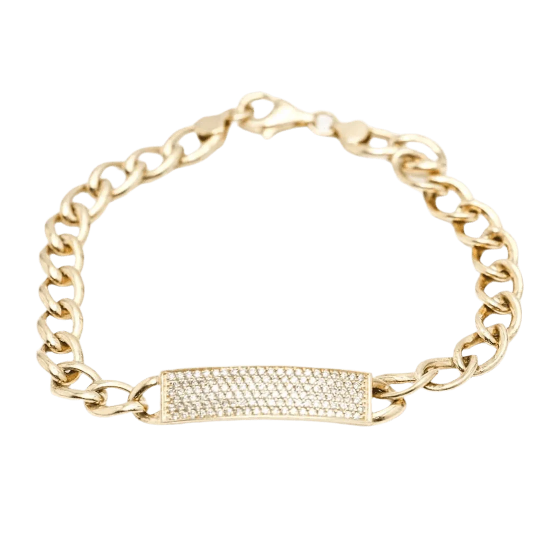 Bracelet NOMEOLVIDES in yellow gold and diamonds