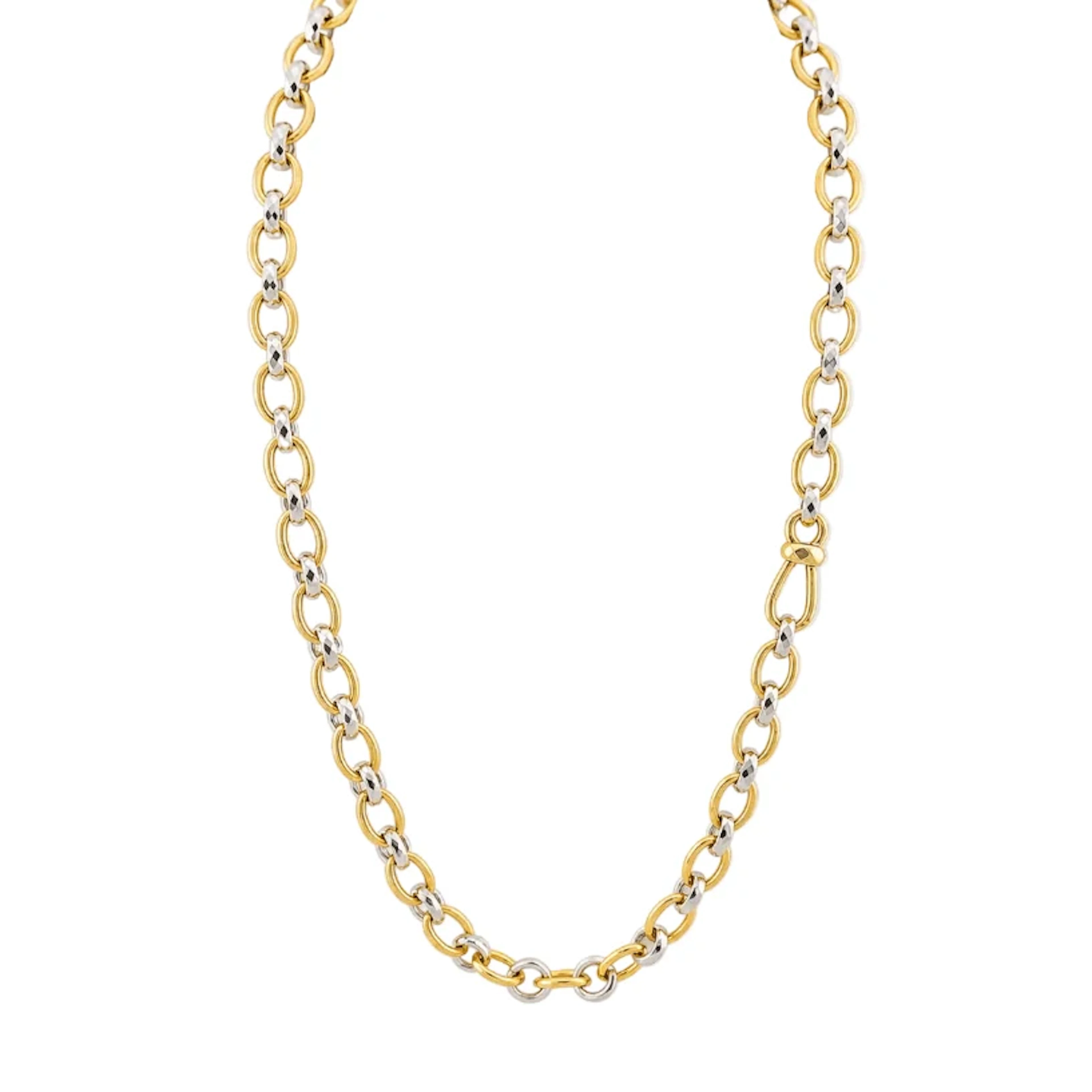 POMELLATO Chain Necklace in White gold and Yellow gold