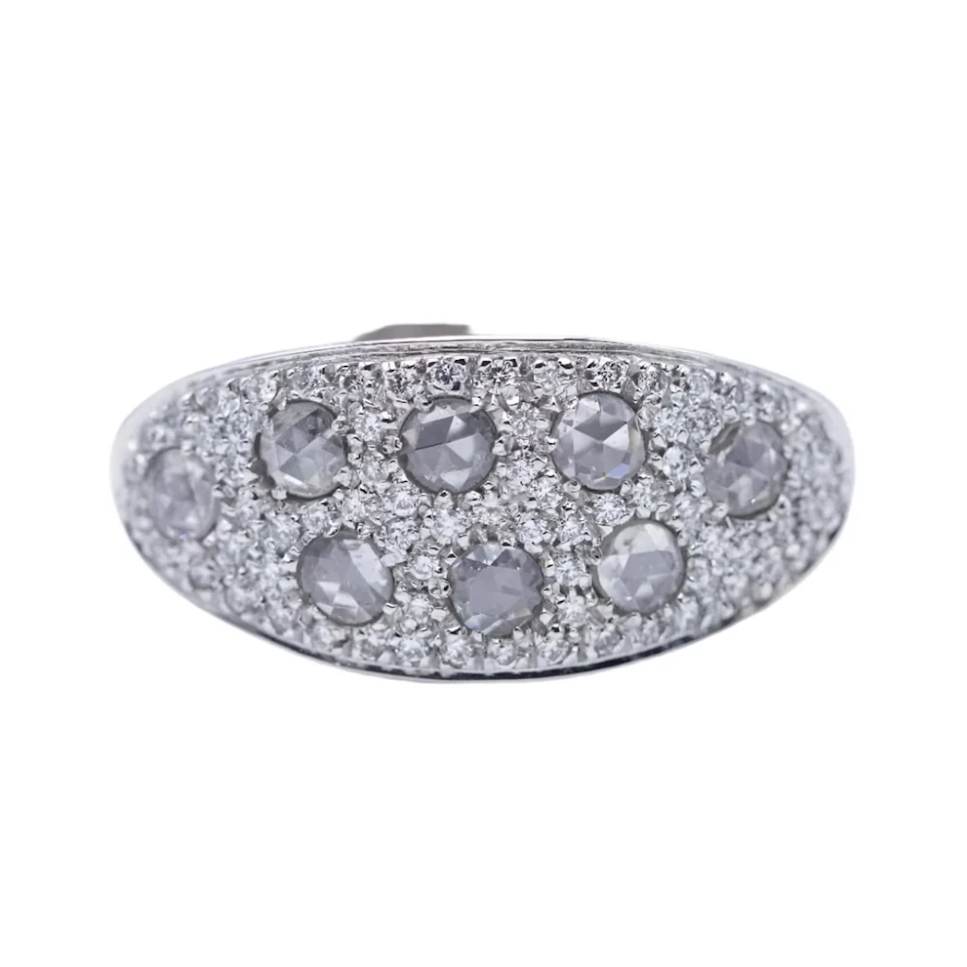 Ring at white gold with diamonds brilliant cut