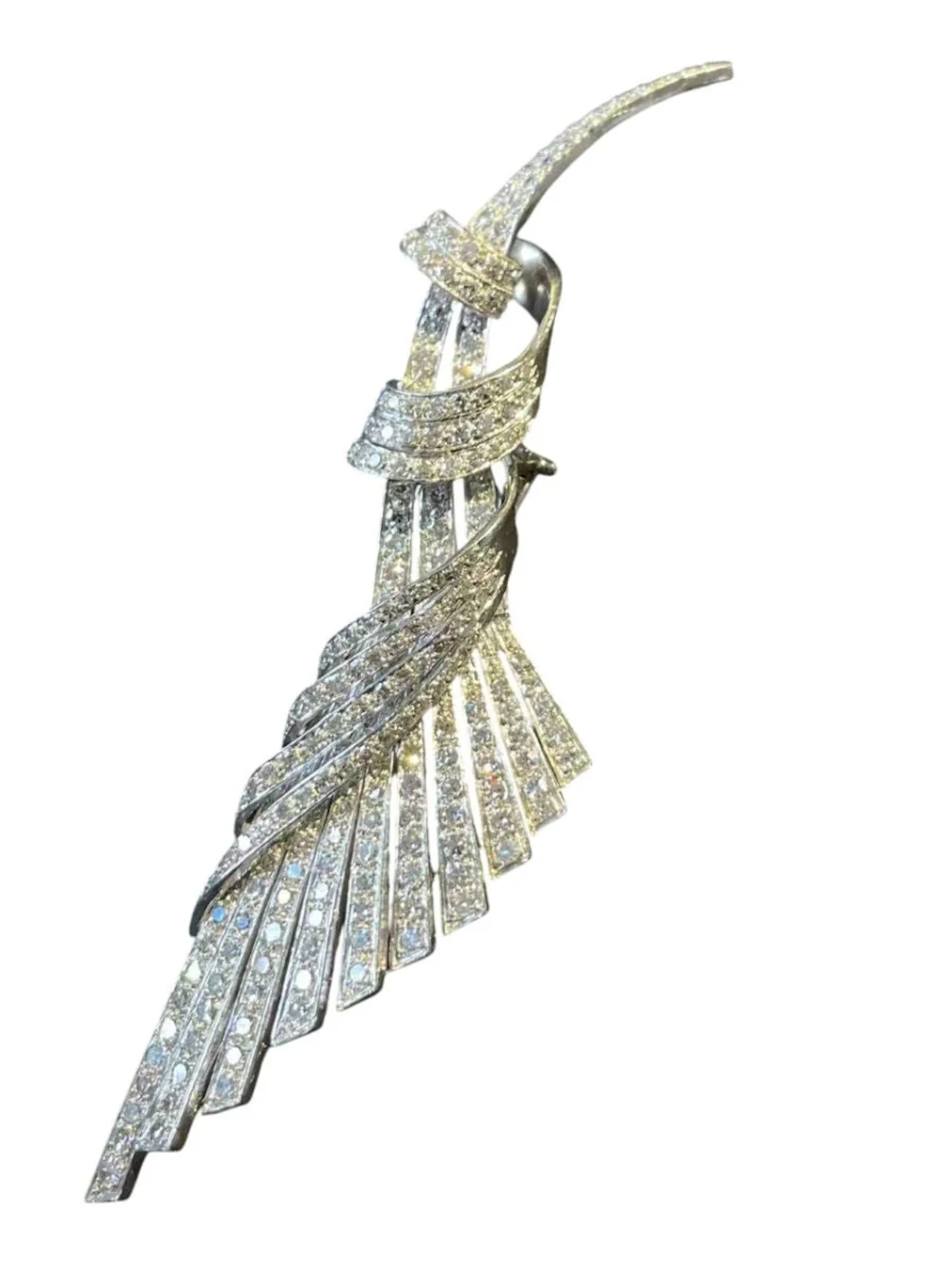 Platinum and diamond brooch, circa 1960