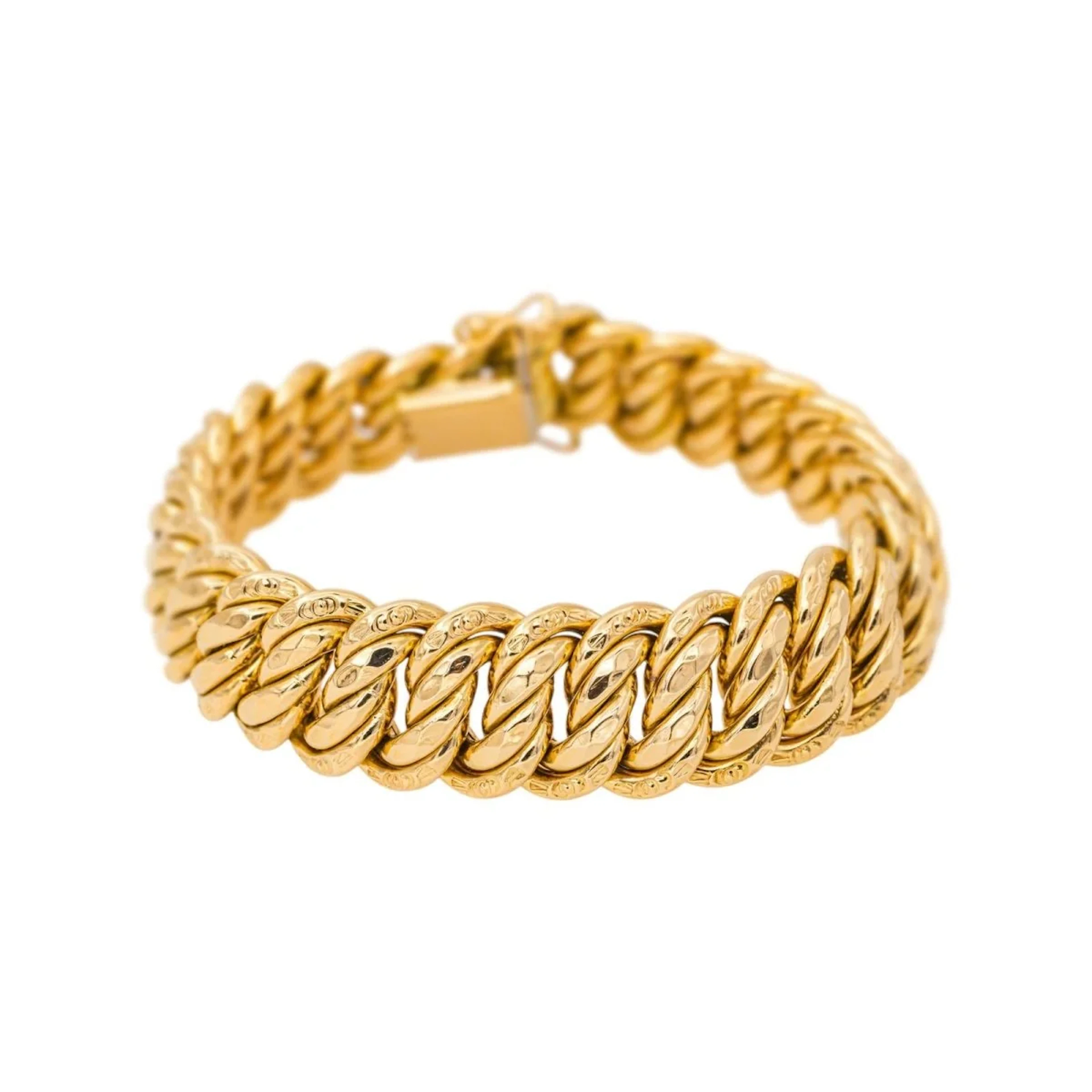 Yellow Gold American Link Bracelet