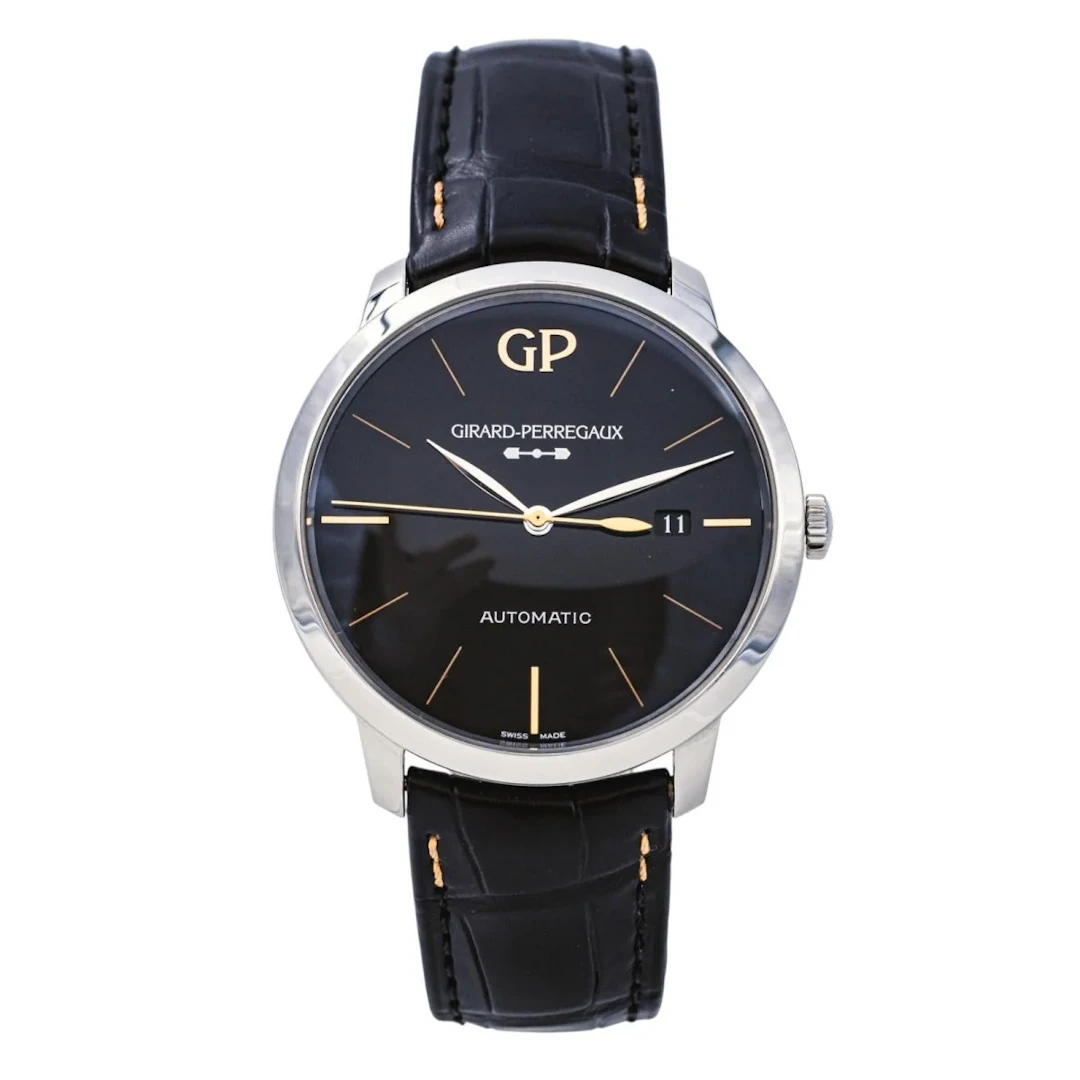 Watch GIRARD-PERREGAUX "Infinity" in steel, sapphire and leather
