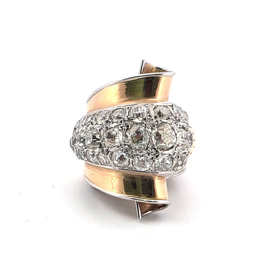 Yellow gold and Diamond Ring