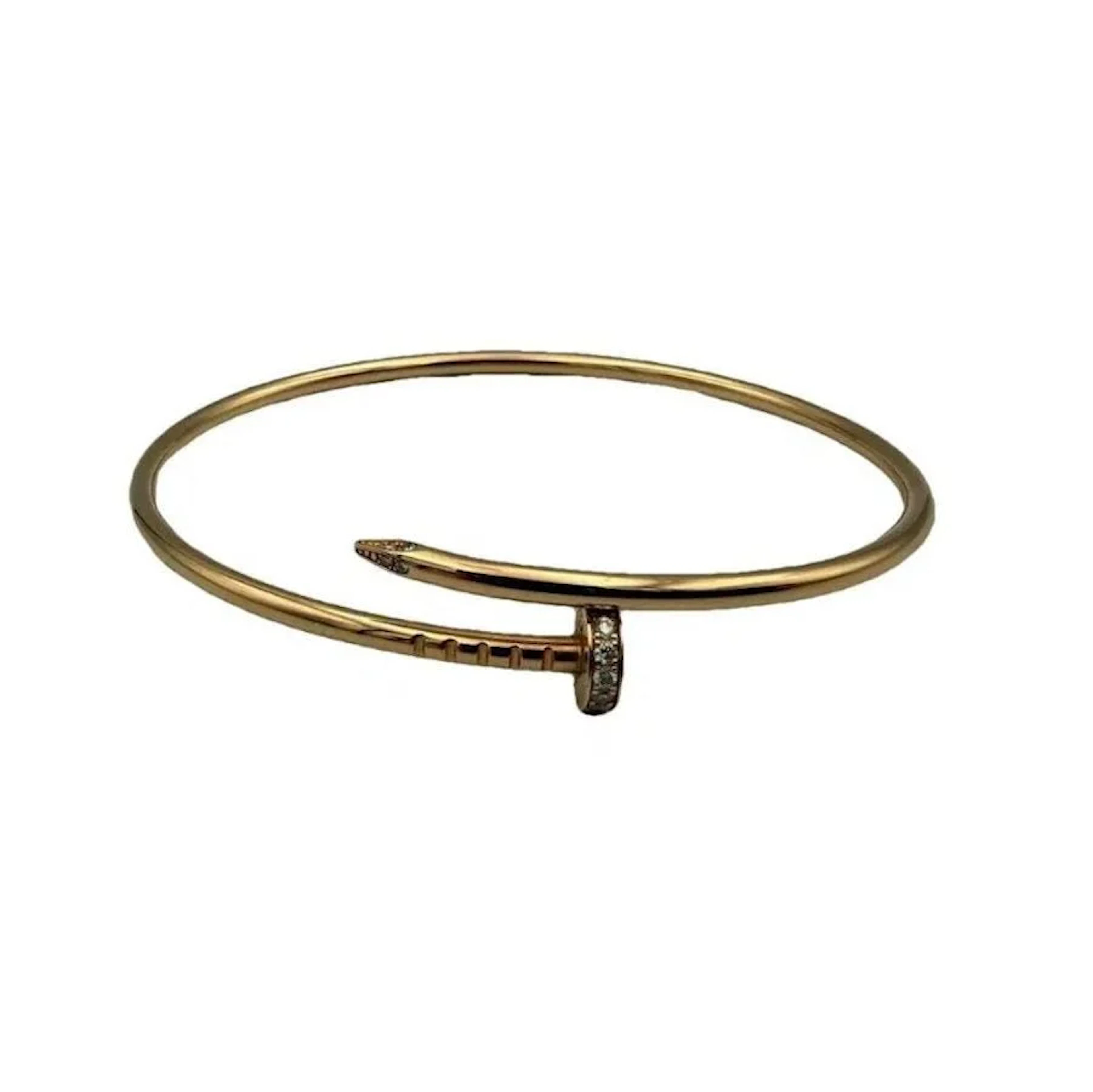 CARTIER "Juste un clou" PM Bangle in rose gold and diamonds
