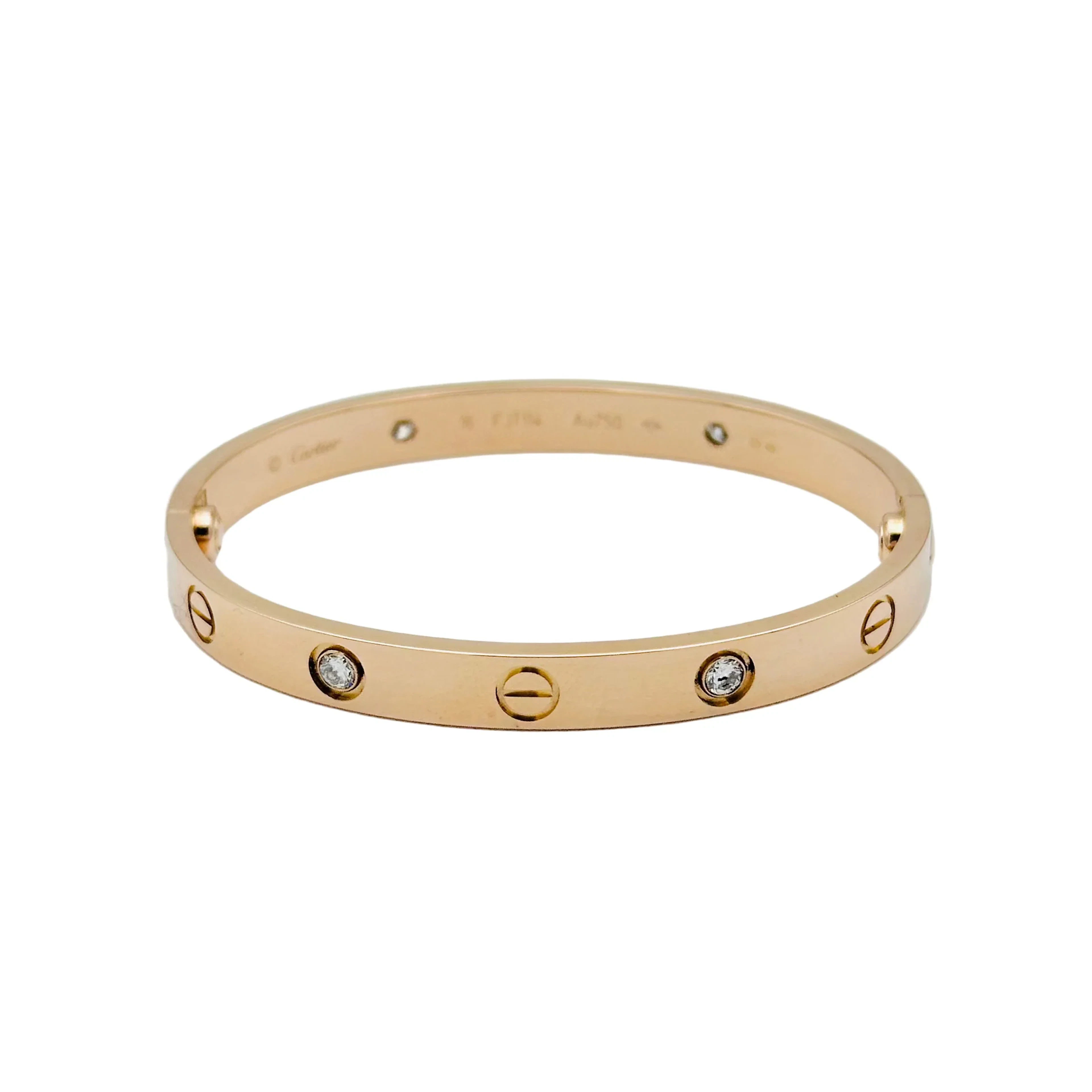 CARTIER “Love” bangle bracelet in pink gold and diamonds