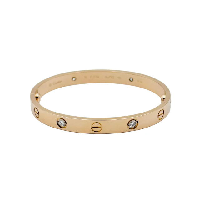 Bracelet Jonc CARTIER "Love" en or rose et diamants