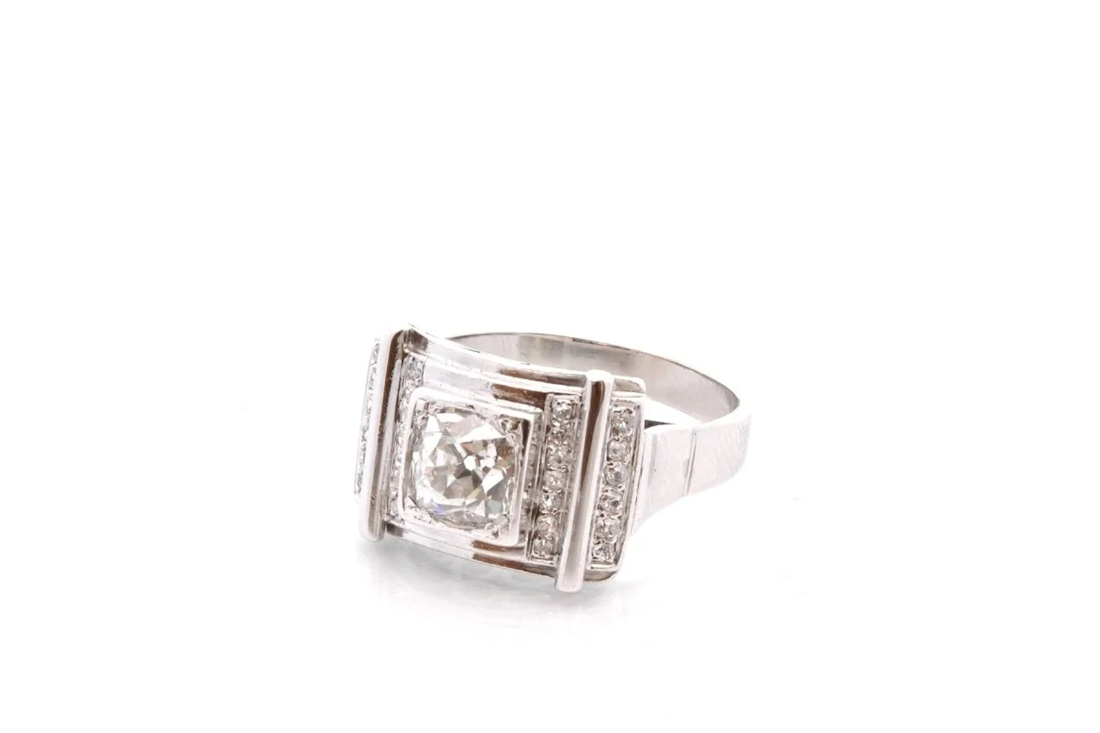 Bague vintage en or et diamants
