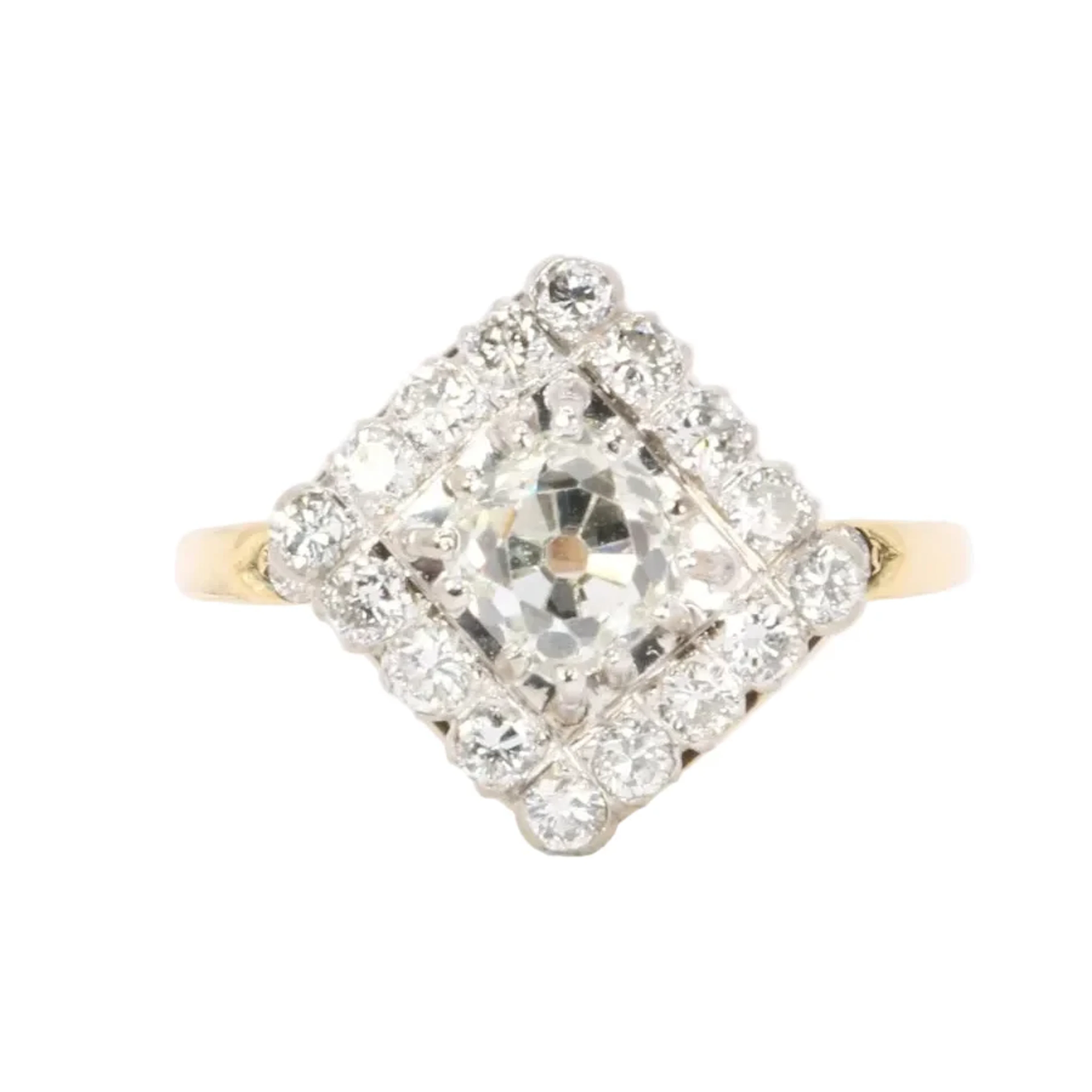 1.07-carat Old European cut diamond ring