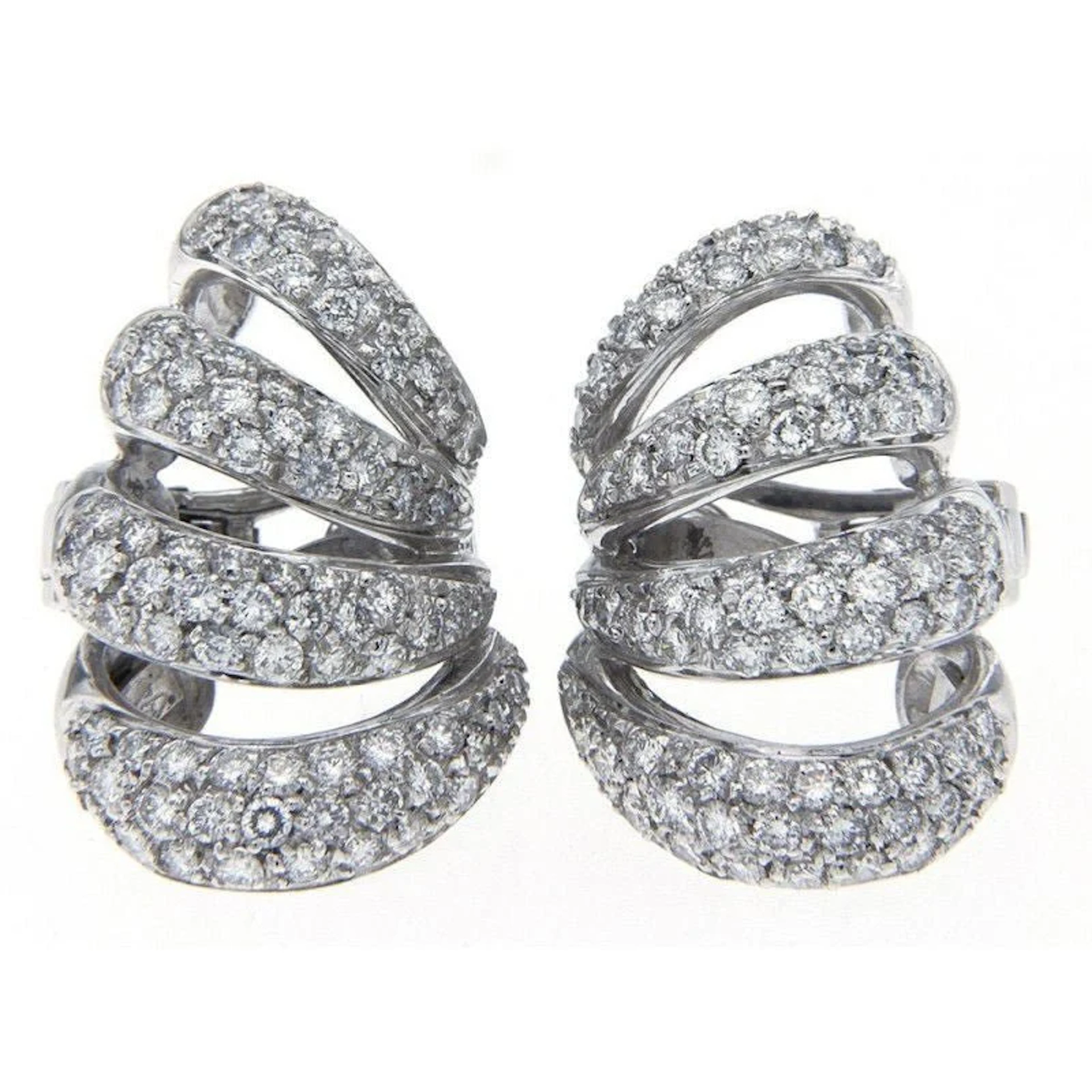 Earrings Clips White gold and Diamonds