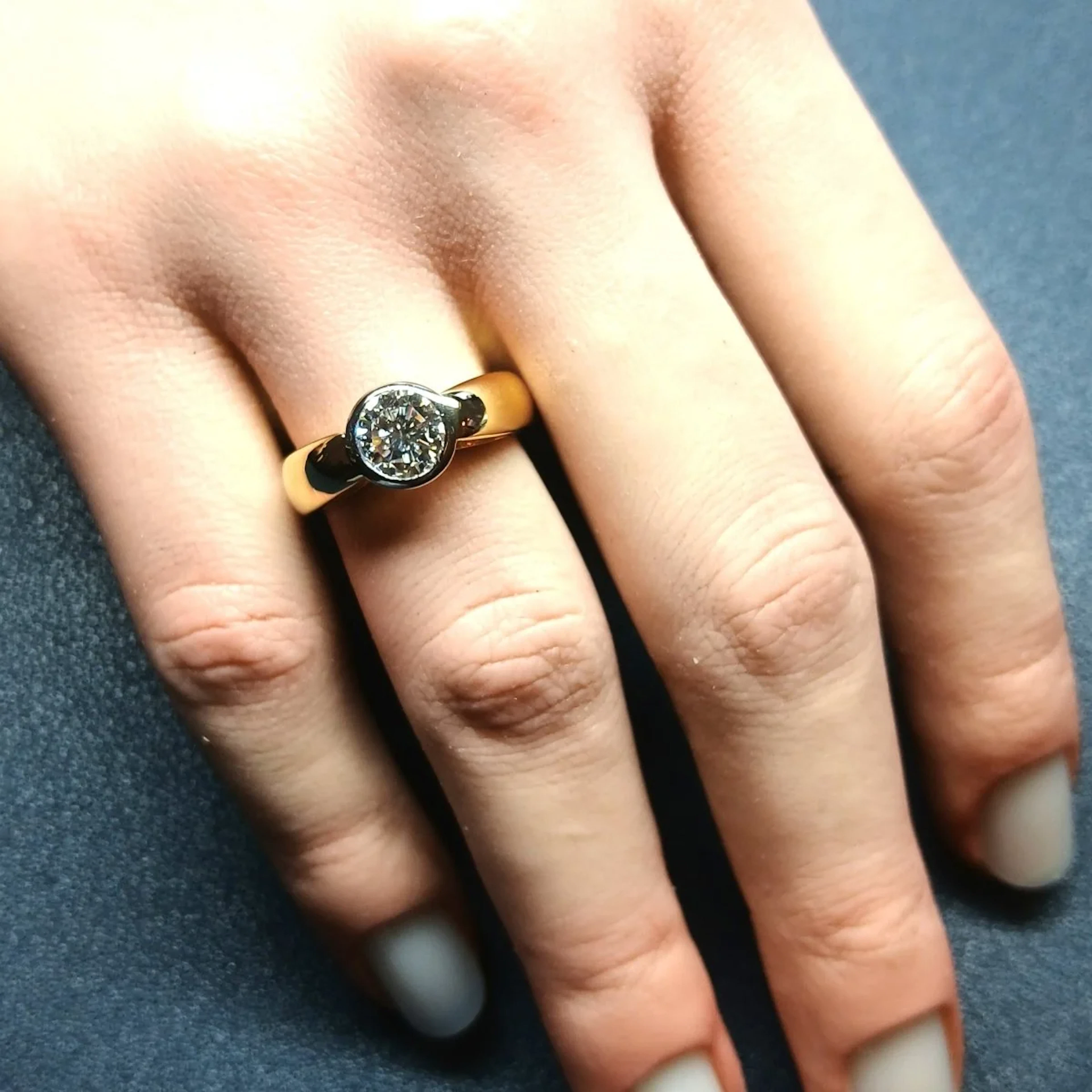 Certified 1.01-carat solitaire diamond