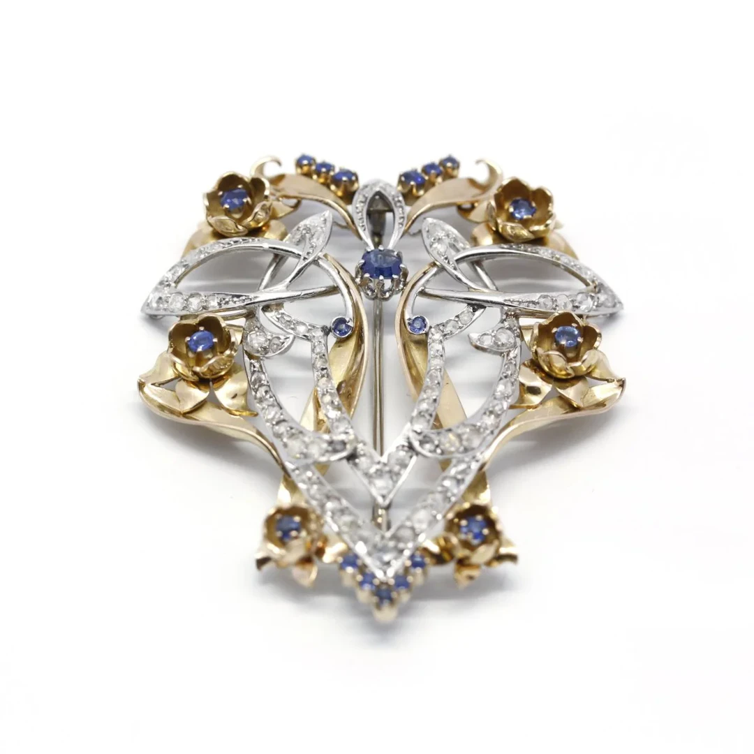 Brooch - Gold, Sapphires and Diamonds
