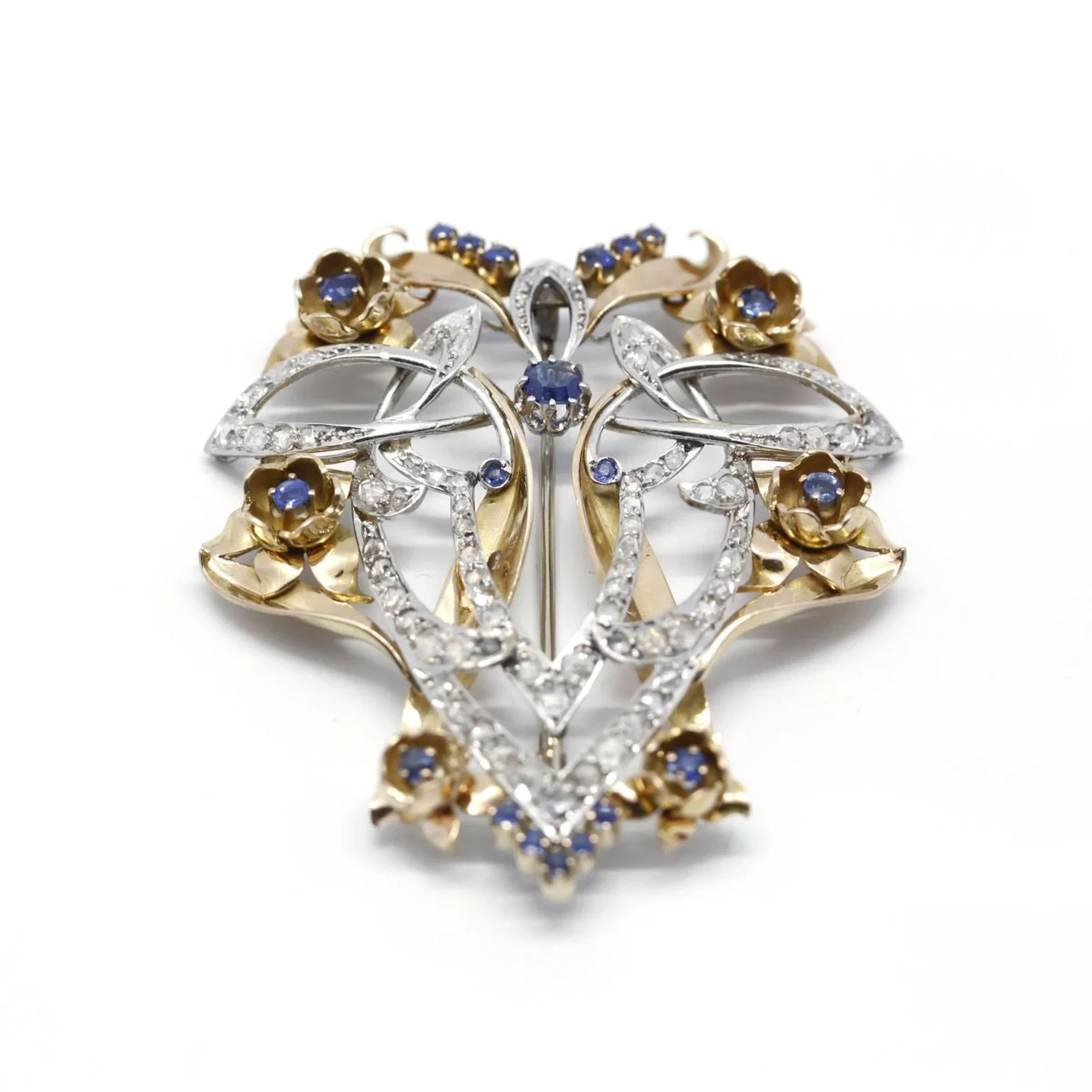 Brooch - Gold, Sapphires and Diamonds