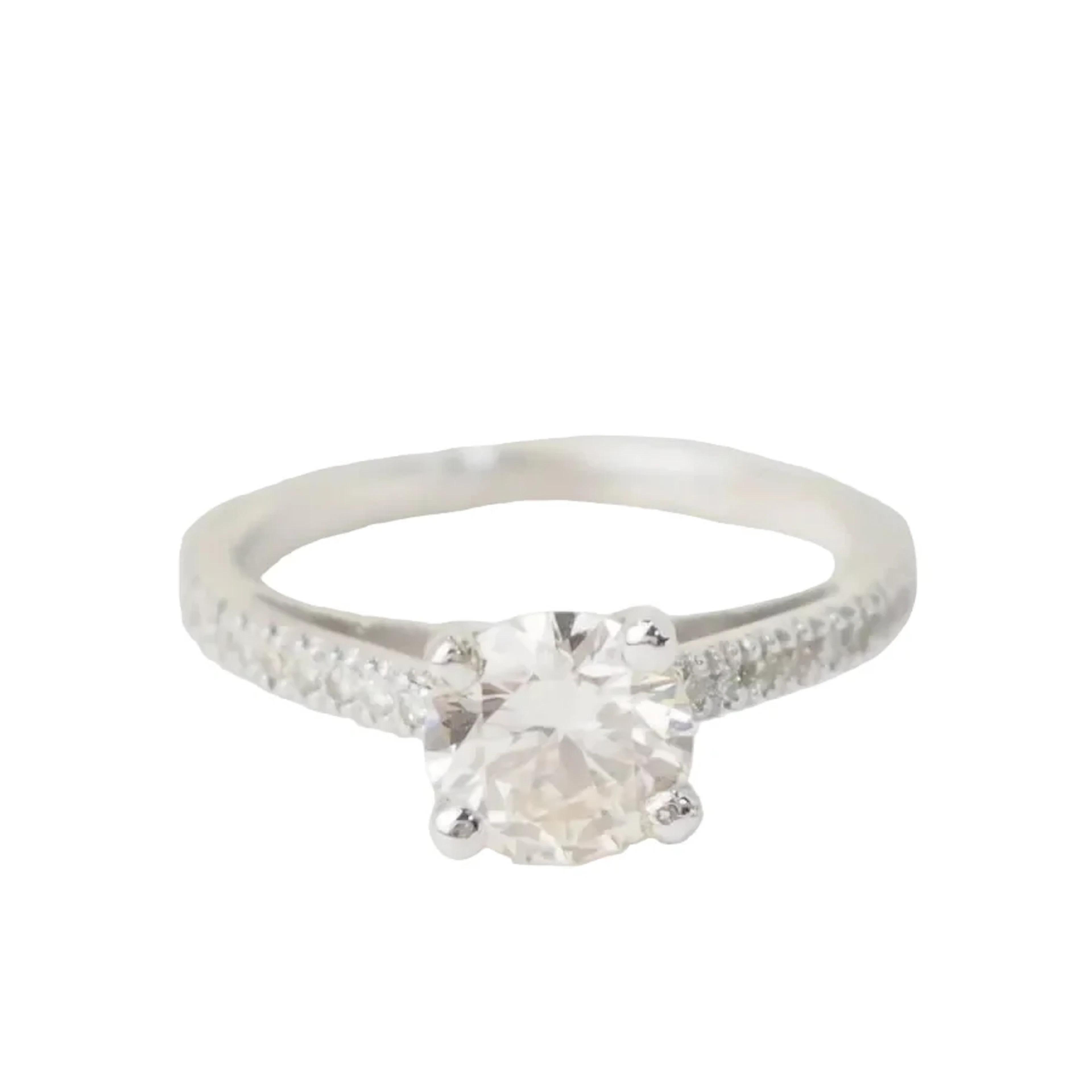 Ring Solitaire in white gold and diamonds