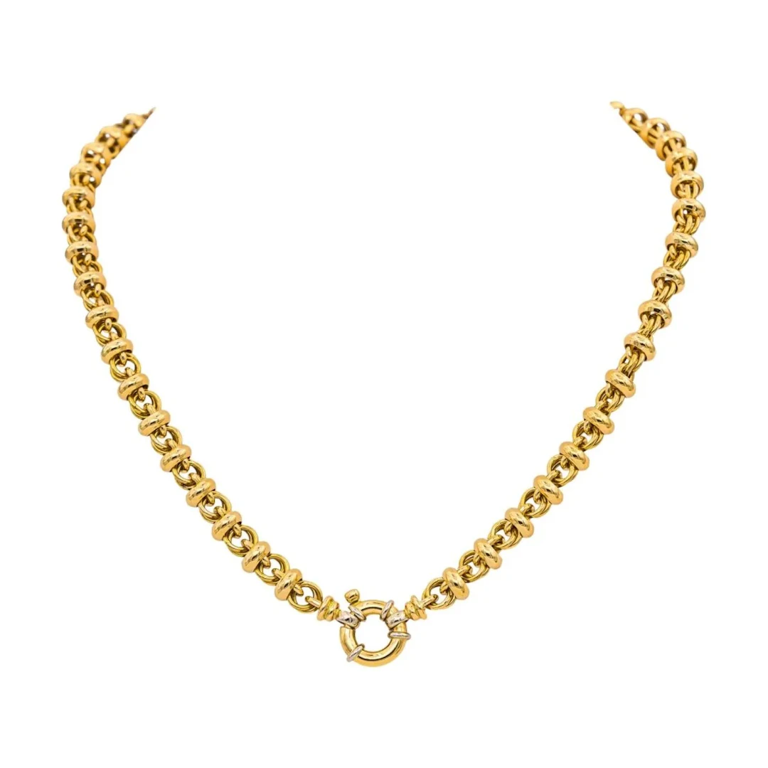 Yellow gold chain necklace