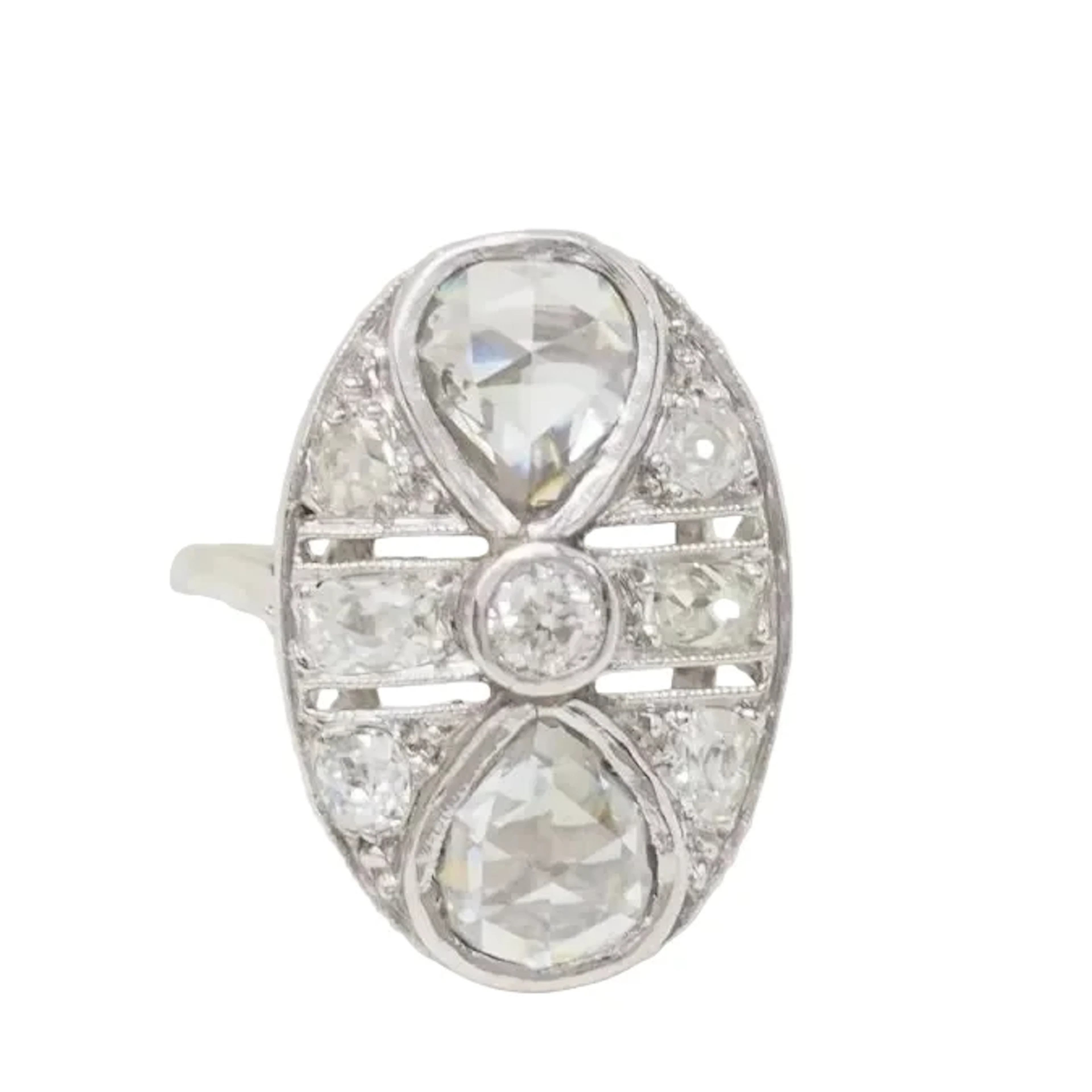 Ring Pompadour in white gold and diamonds