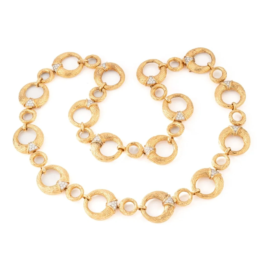 BOUCHERON convertible long necklace in yellow gold and diamonds