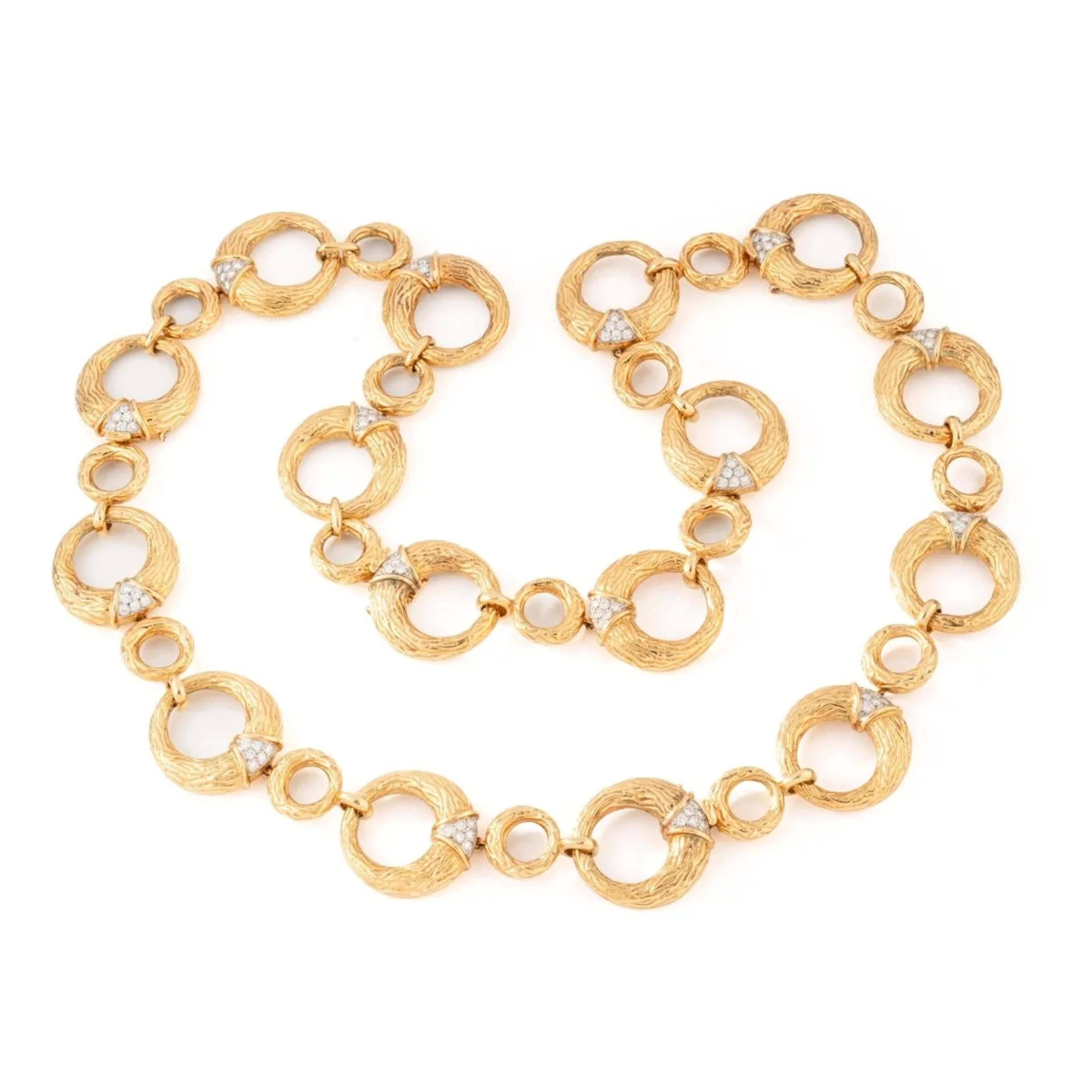 BOUCHERON convertible long necklace in yellow gold and diamonds
