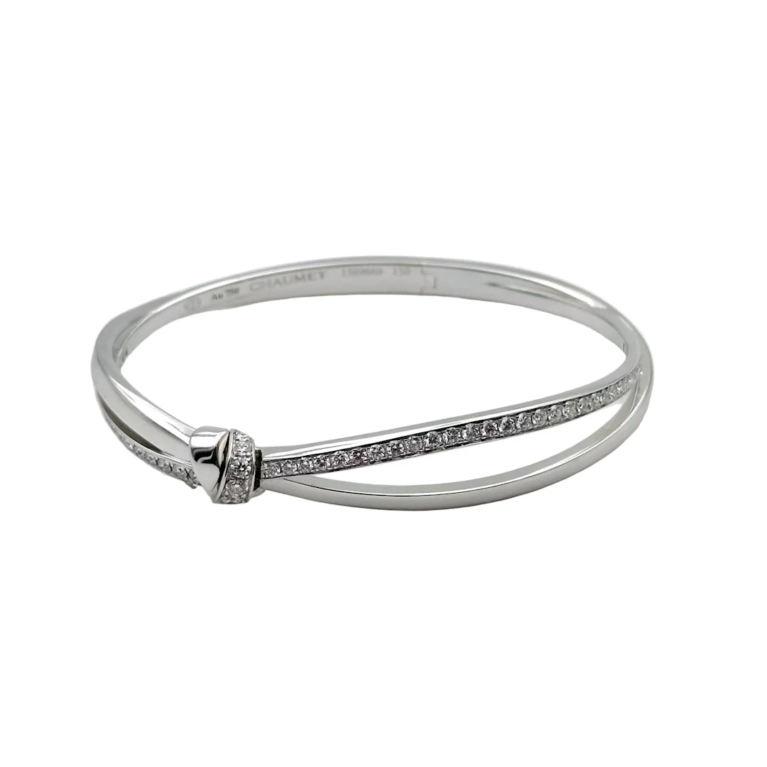 CHAUMET "Liens Séduction" Bangle in white gold and diamonds