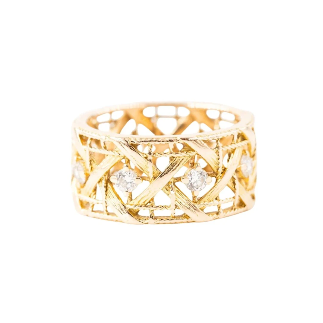 DIOR "My Dior" GM Ring in yellow gold and diamonds