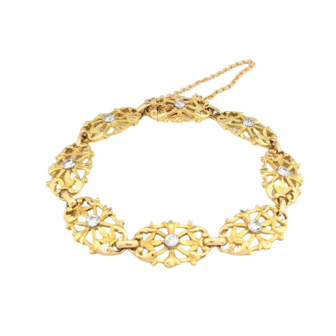 Bracelet or jaune et diamants