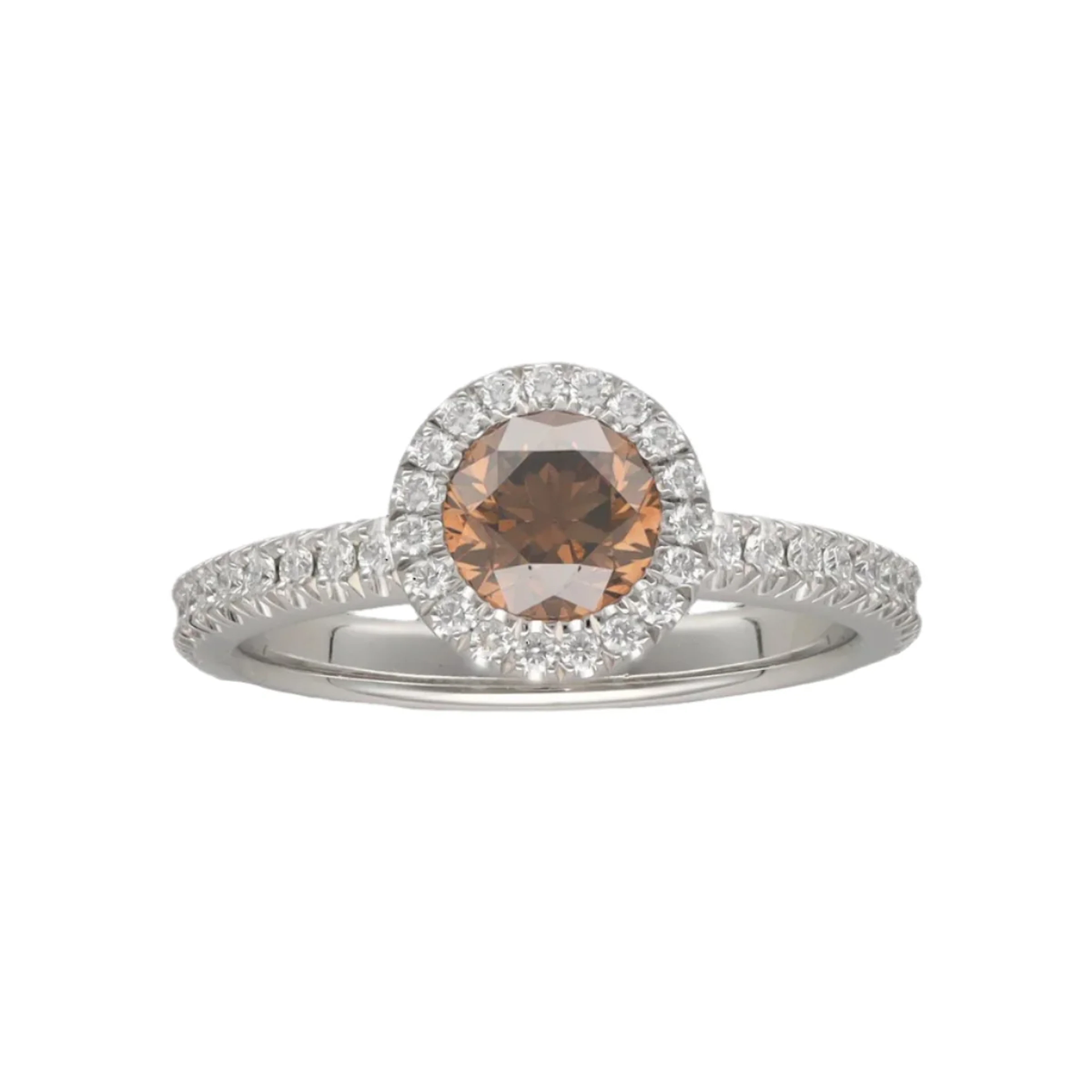 Bague Solitaire DE BEERS en platine et diamants