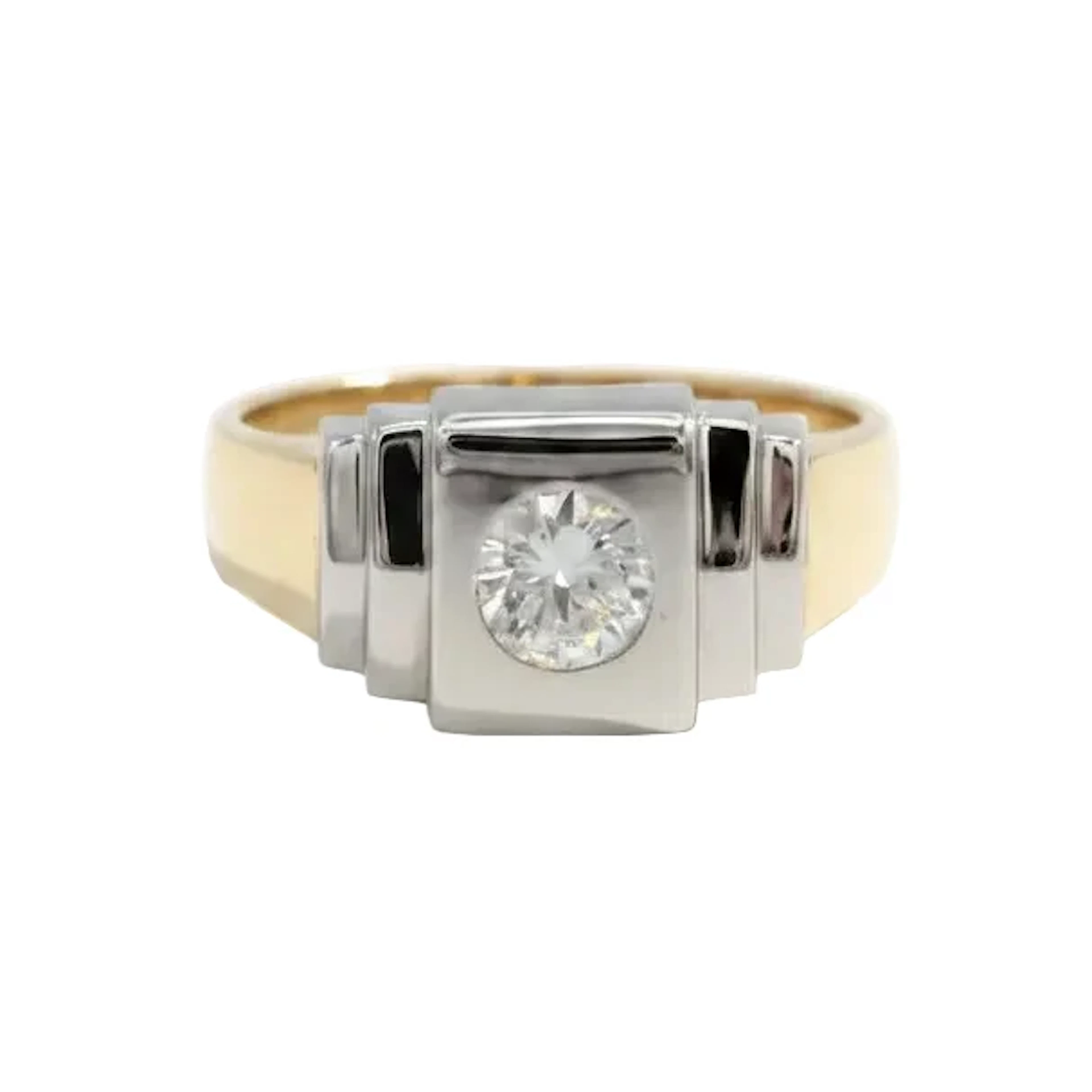 Art Deco two gold and diamond Ring