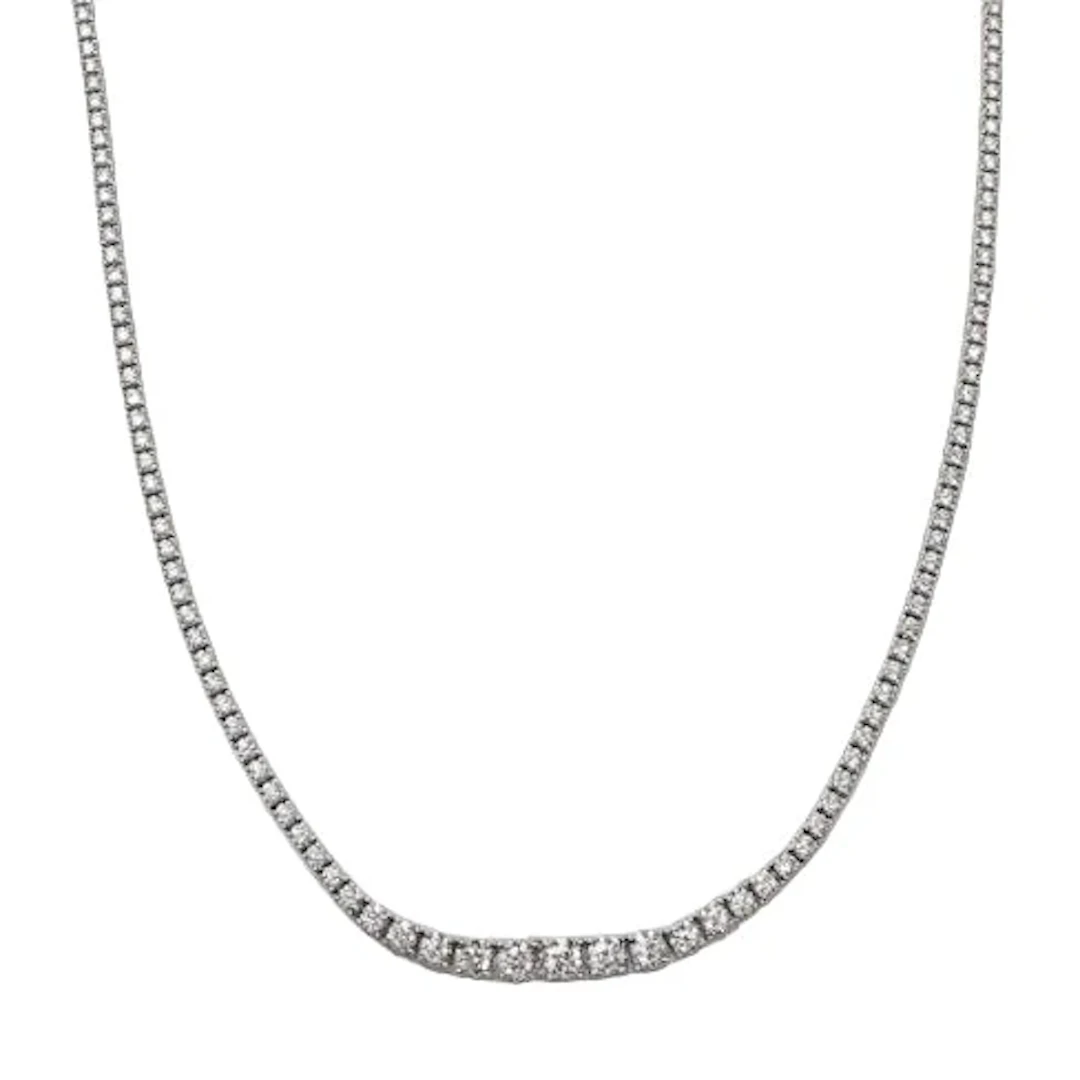 "Rivière" Necklace in White Gold and Diamonds