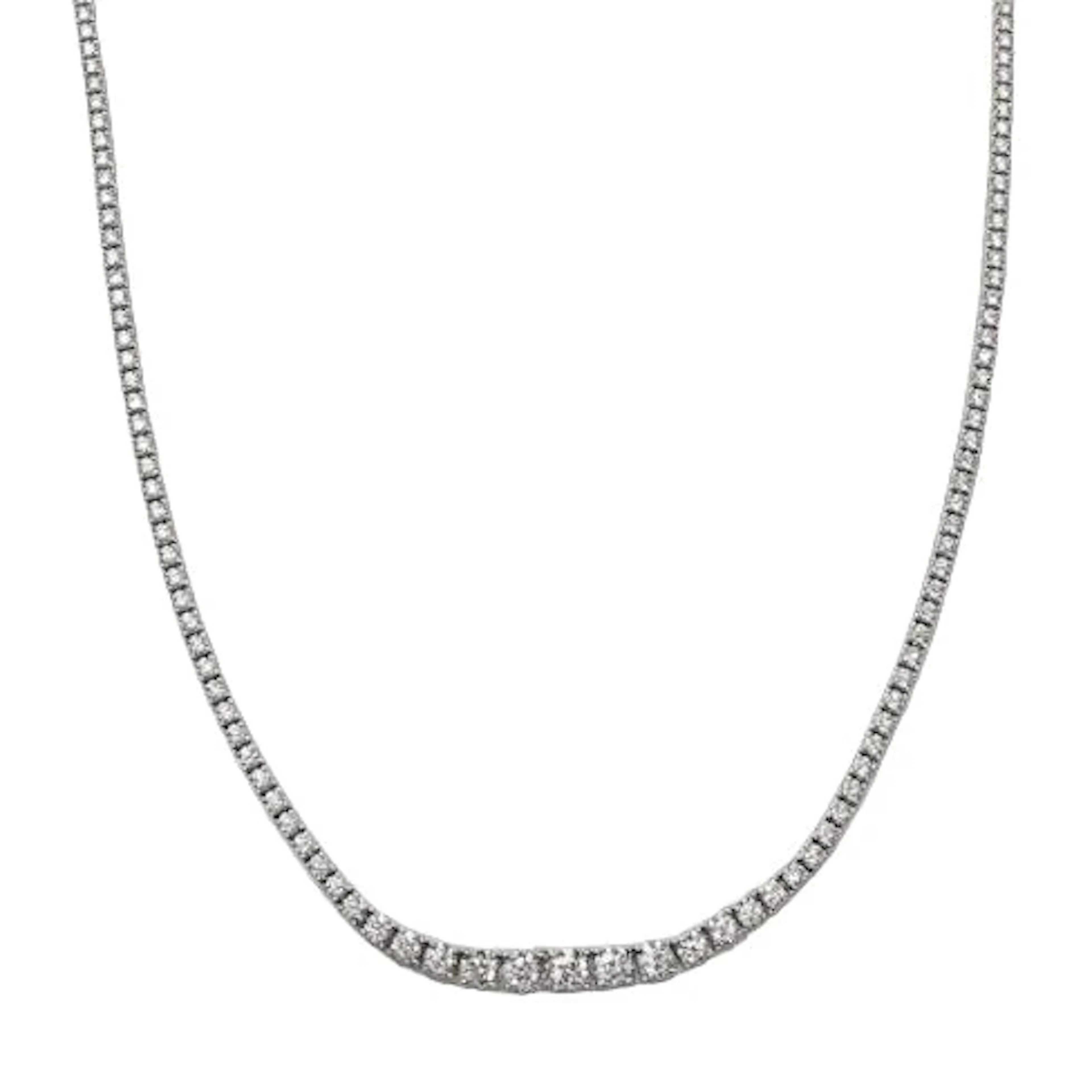 "Rivière" Necklace in White Gold and Diamonds