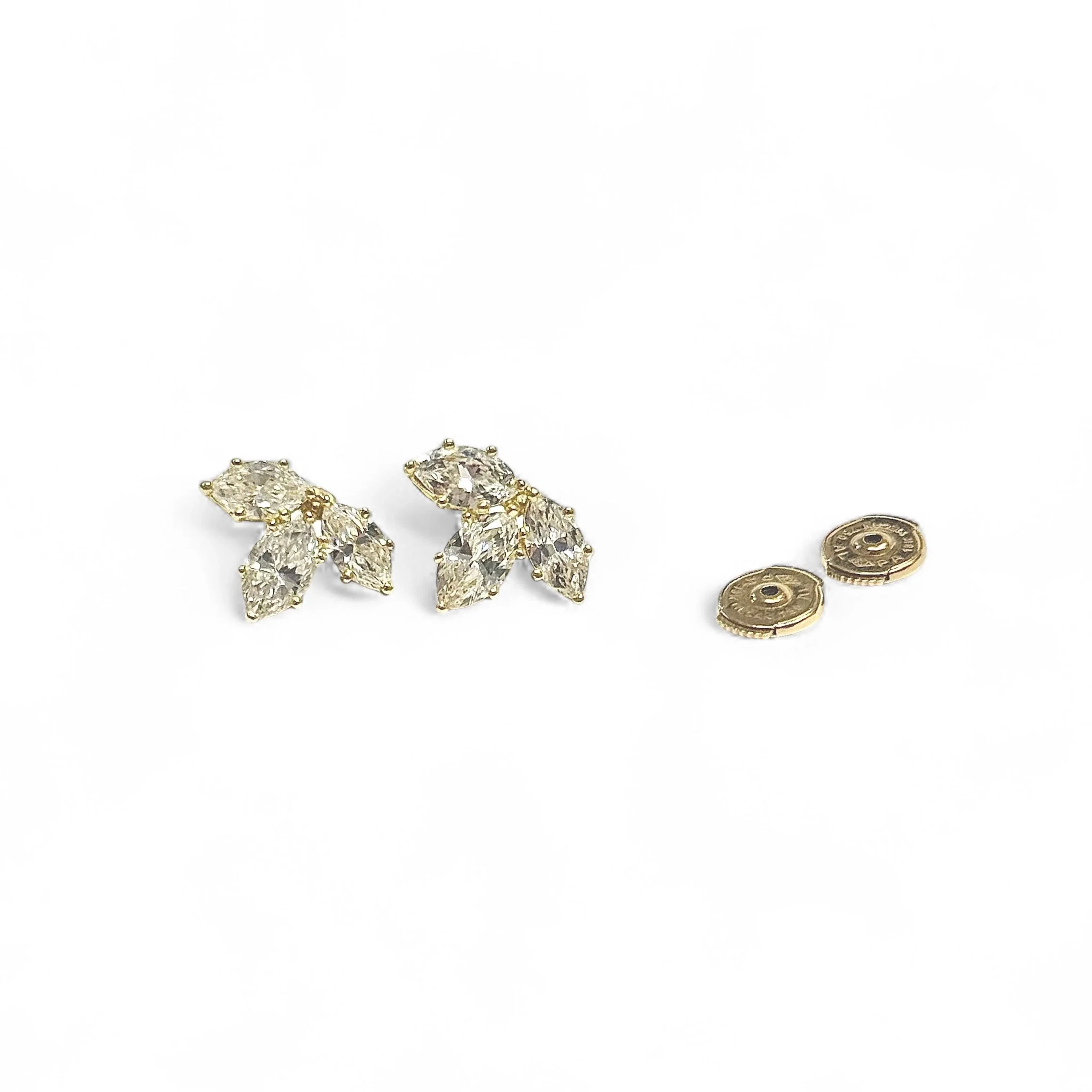 Yellow gold and Diamond Earrings