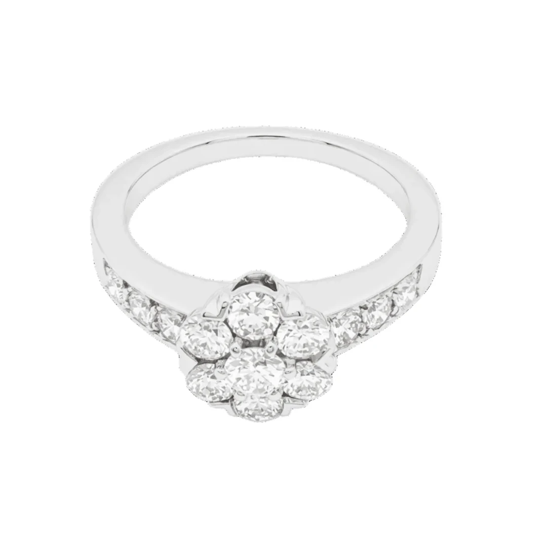 Bague Marguerite VAN CLEEF & ARPELS "Fleurette" PM en or blanc et diamants