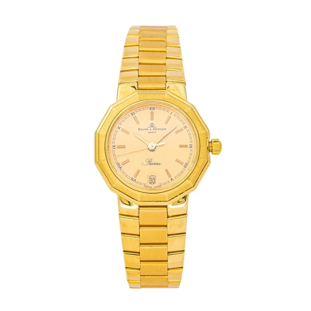 Watch BAUME & MERCIER "Riviera" in yellow gold and quartz
