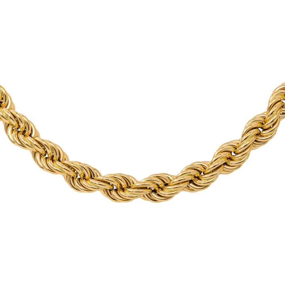 Yellow Gold Rope-Link Necklace
