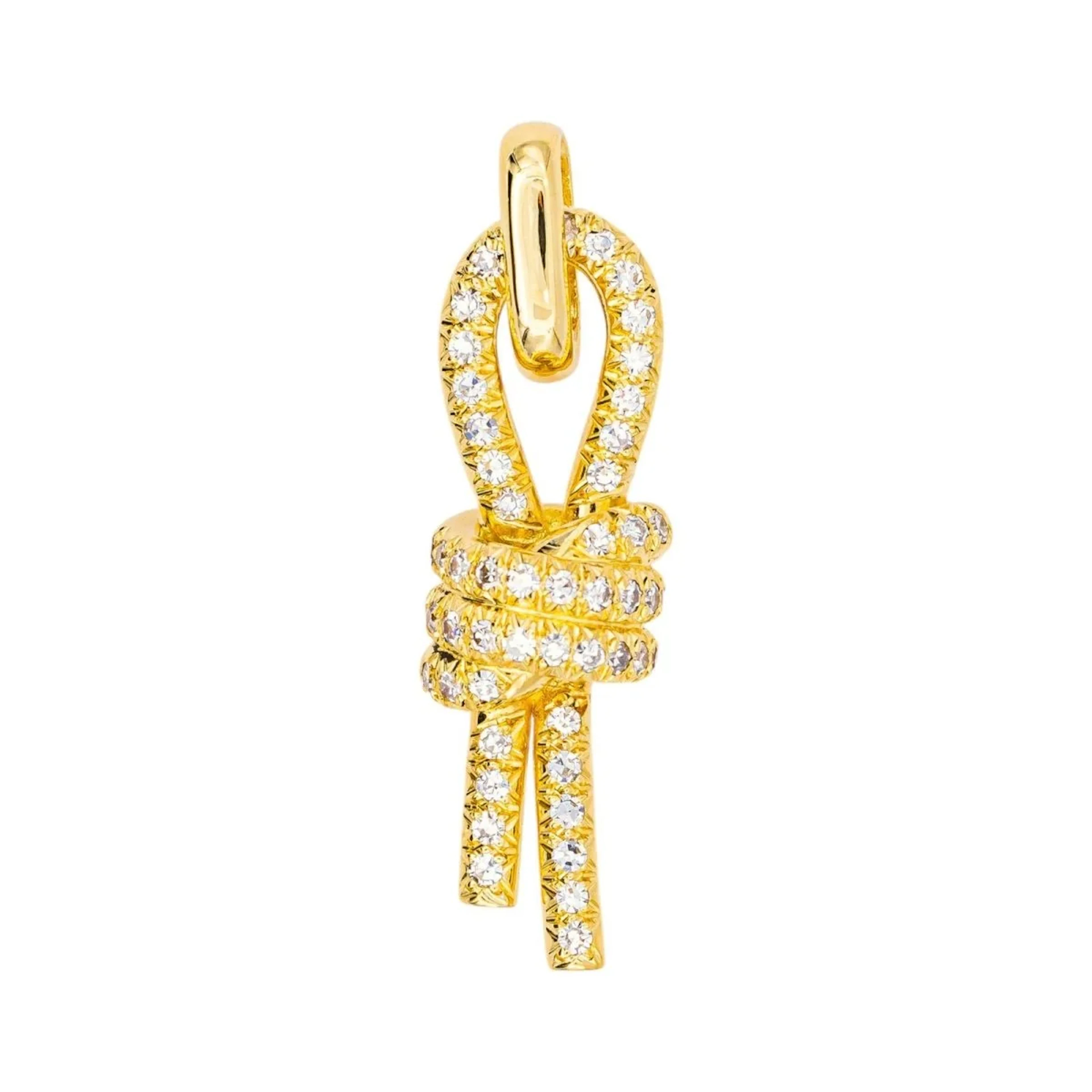 Yellow gold pendant diamond