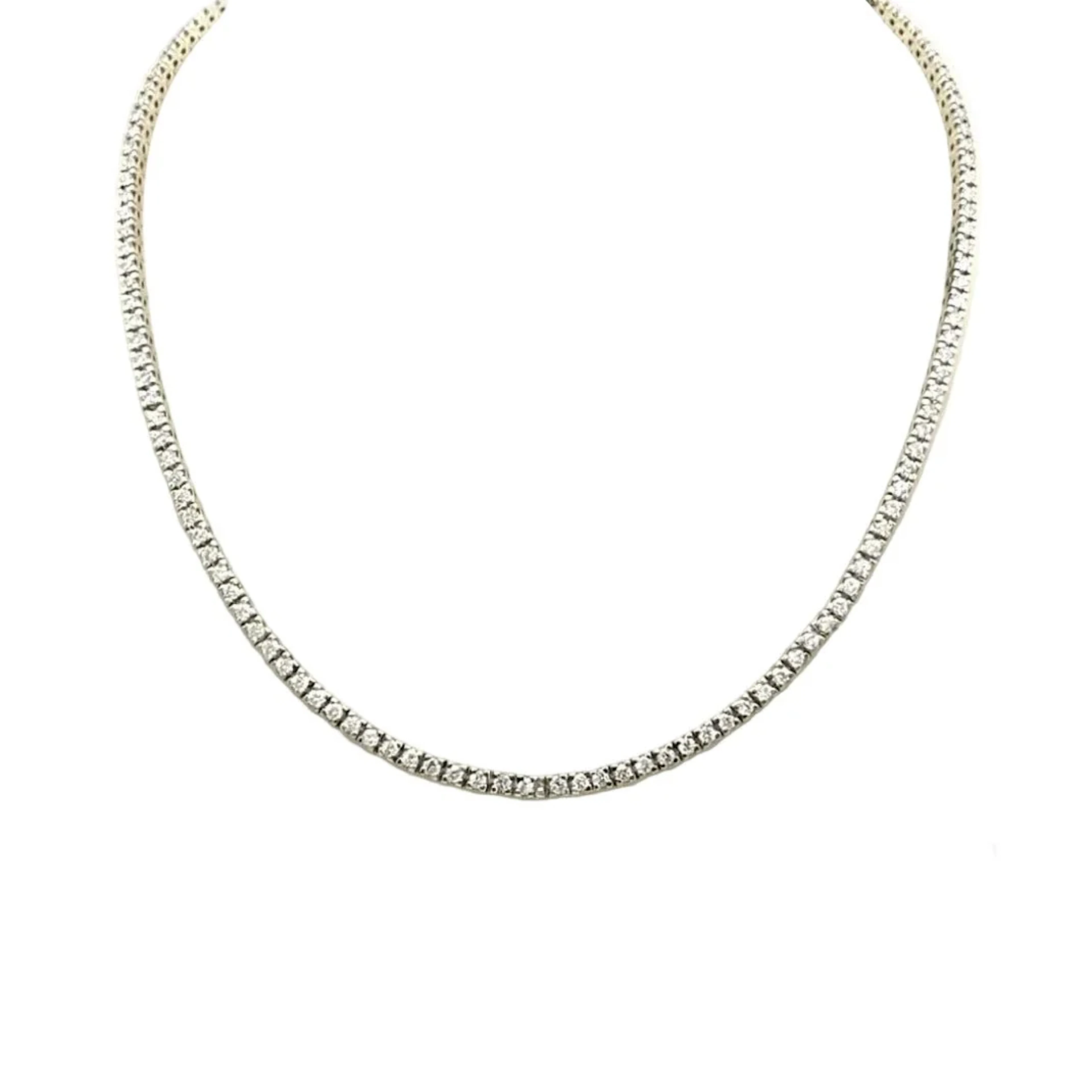 "Rivière" Necklace in White Gold and Diamonds
