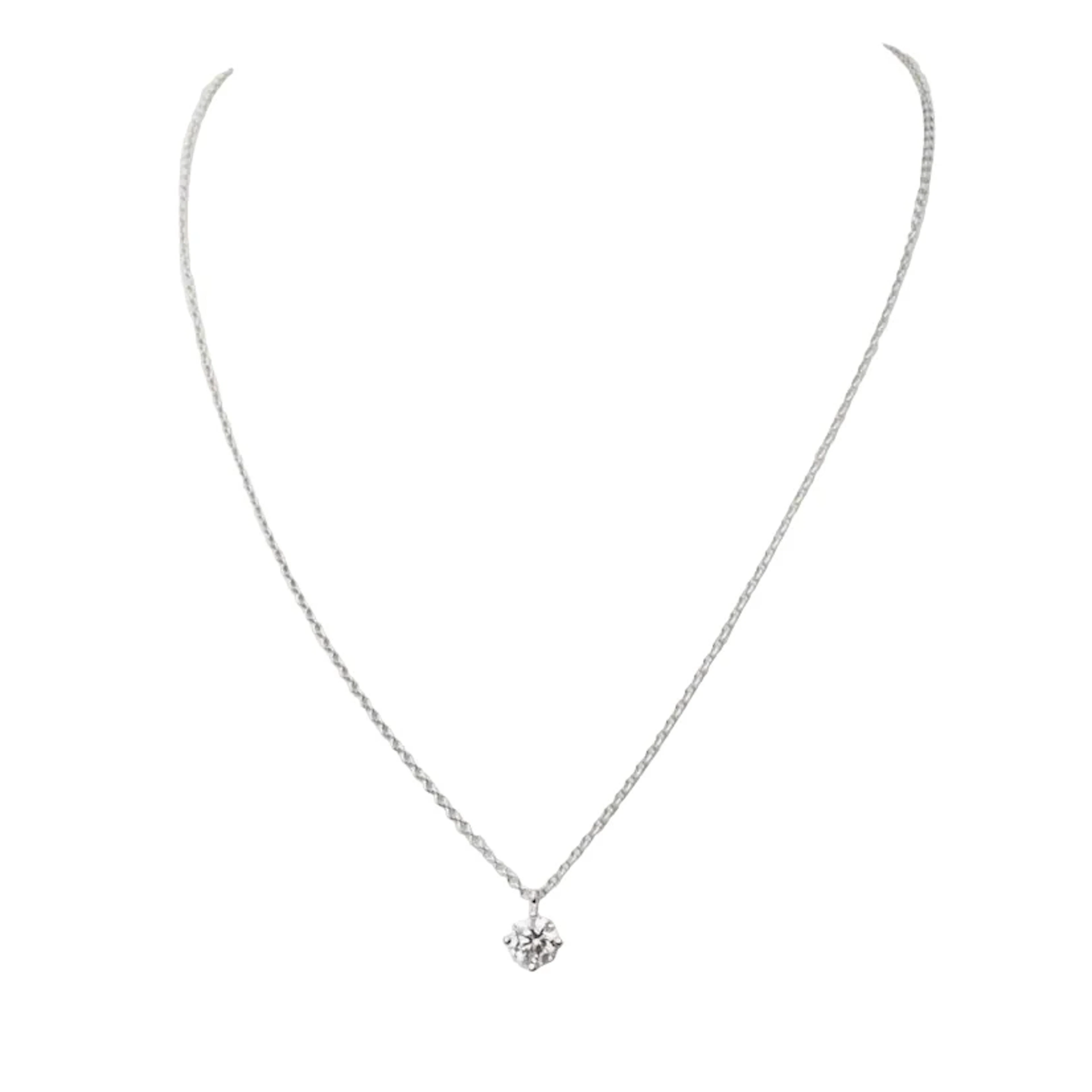 Pendant necklace in white gold and diamond
